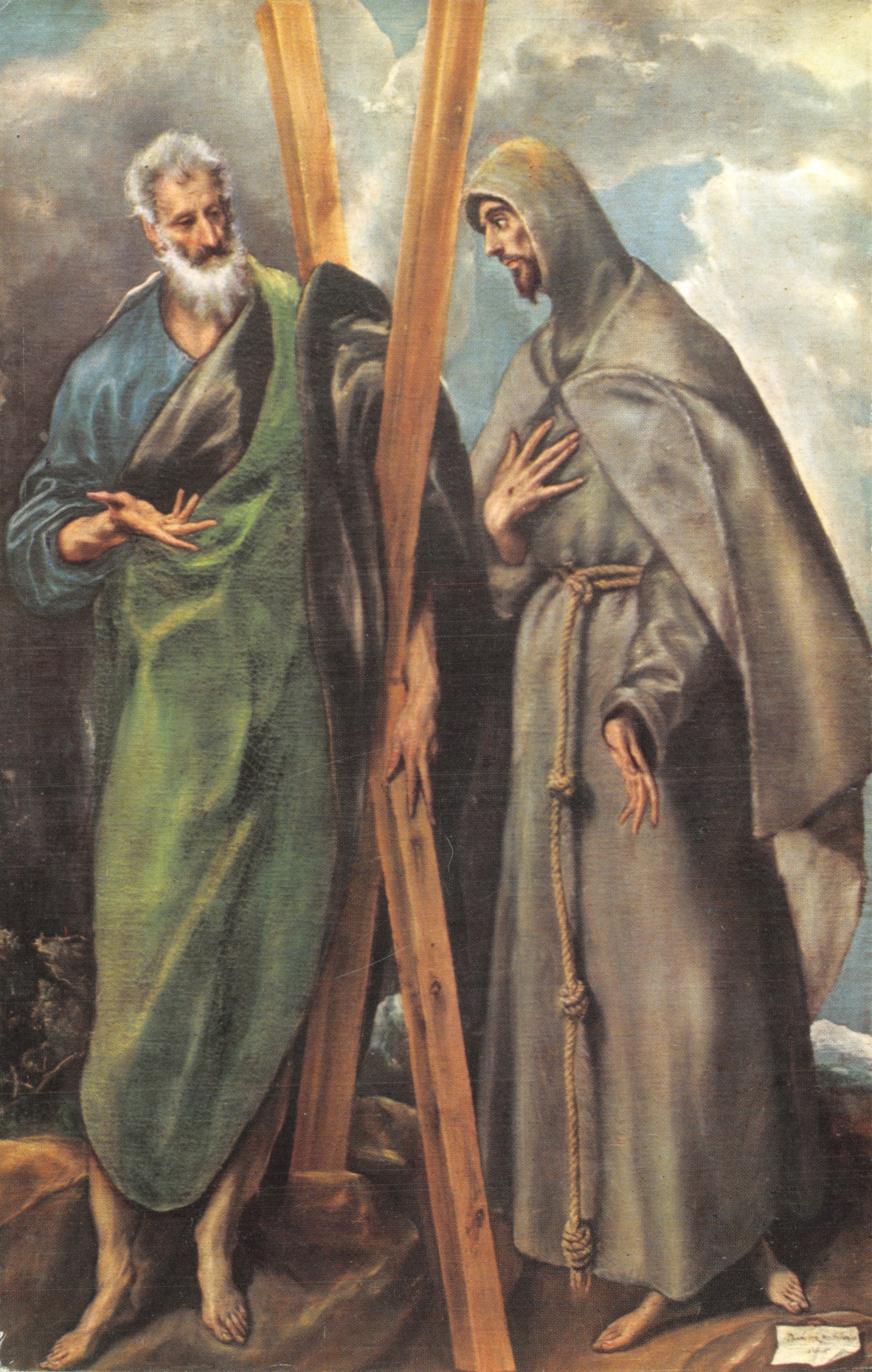 Saint André et Saint François — peinture attribuée à El Greco — éditeur EDICIONES ARTISTICAS O F.O. LOS MESEJO 23 • MADRID 7