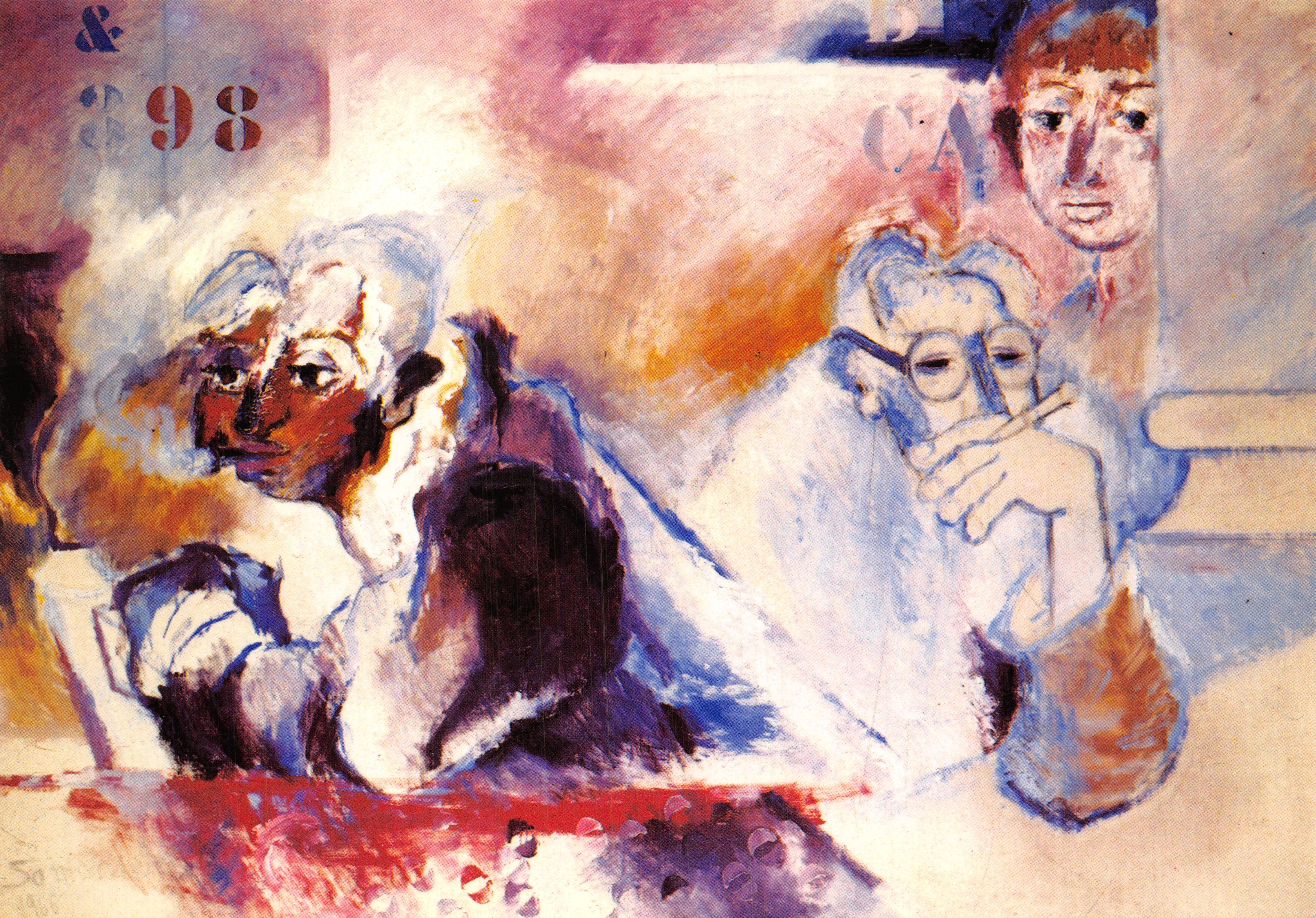 Le café romain — peinture de Roger Somville (1923) — éditeur: printed in belgium by dereume