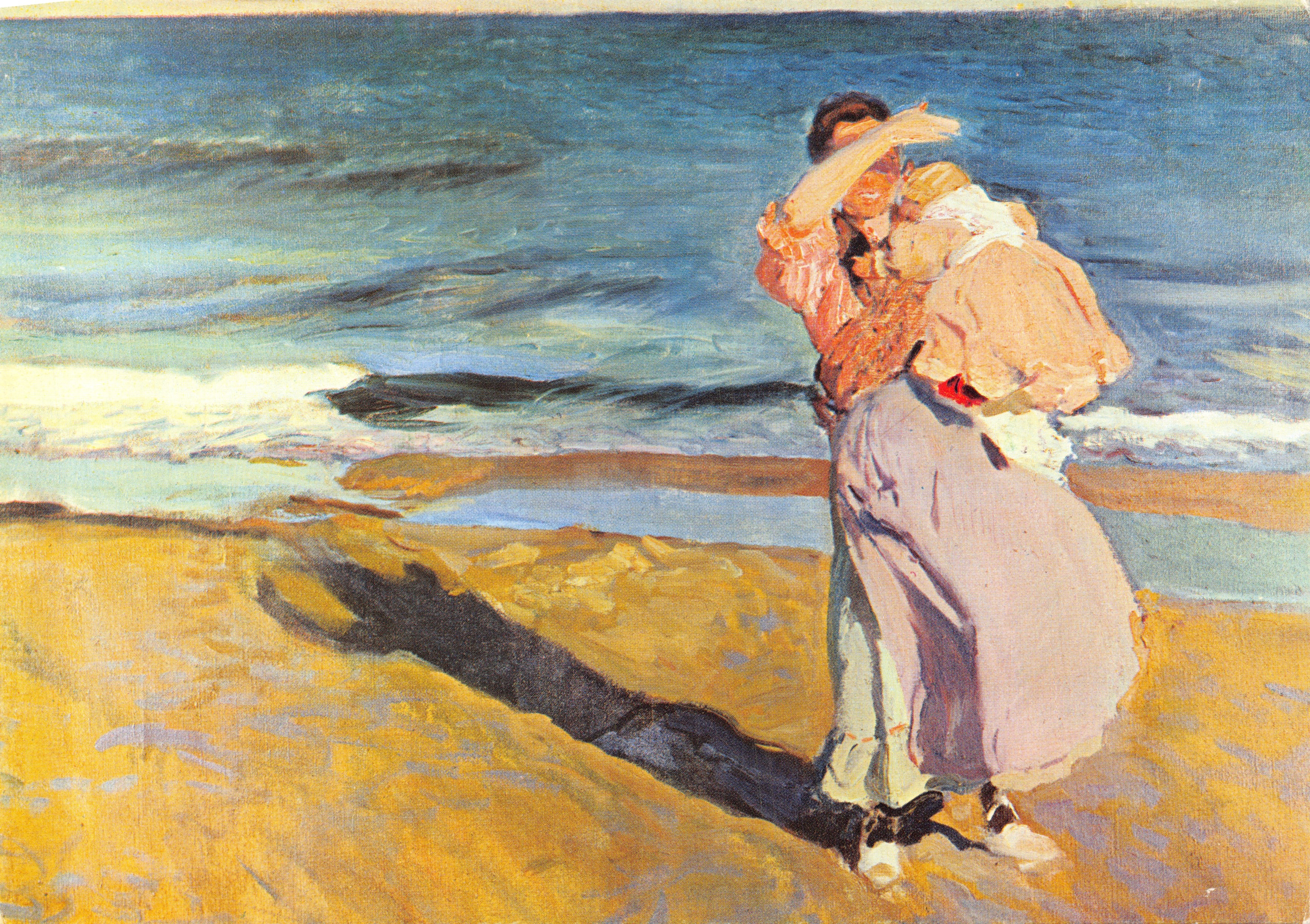 Fisher al atardecer — pintura de Sorolla — editor Silex, serie P-39
