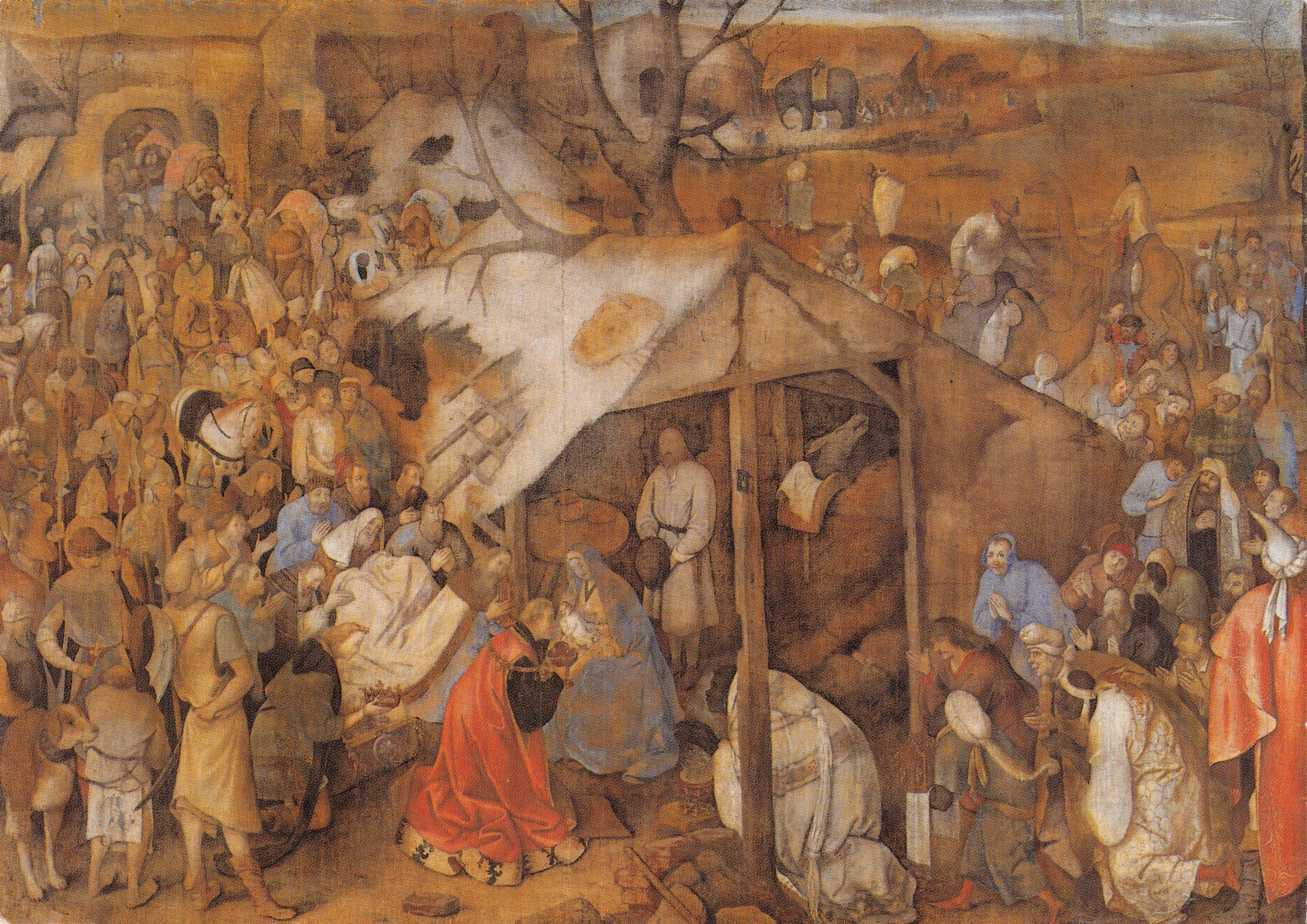 L'adoration des mages — tableau de Pieter Bruegel I — éditeur Musées royaux des Beaux-Arts de Belgique, n° Inv. 3929