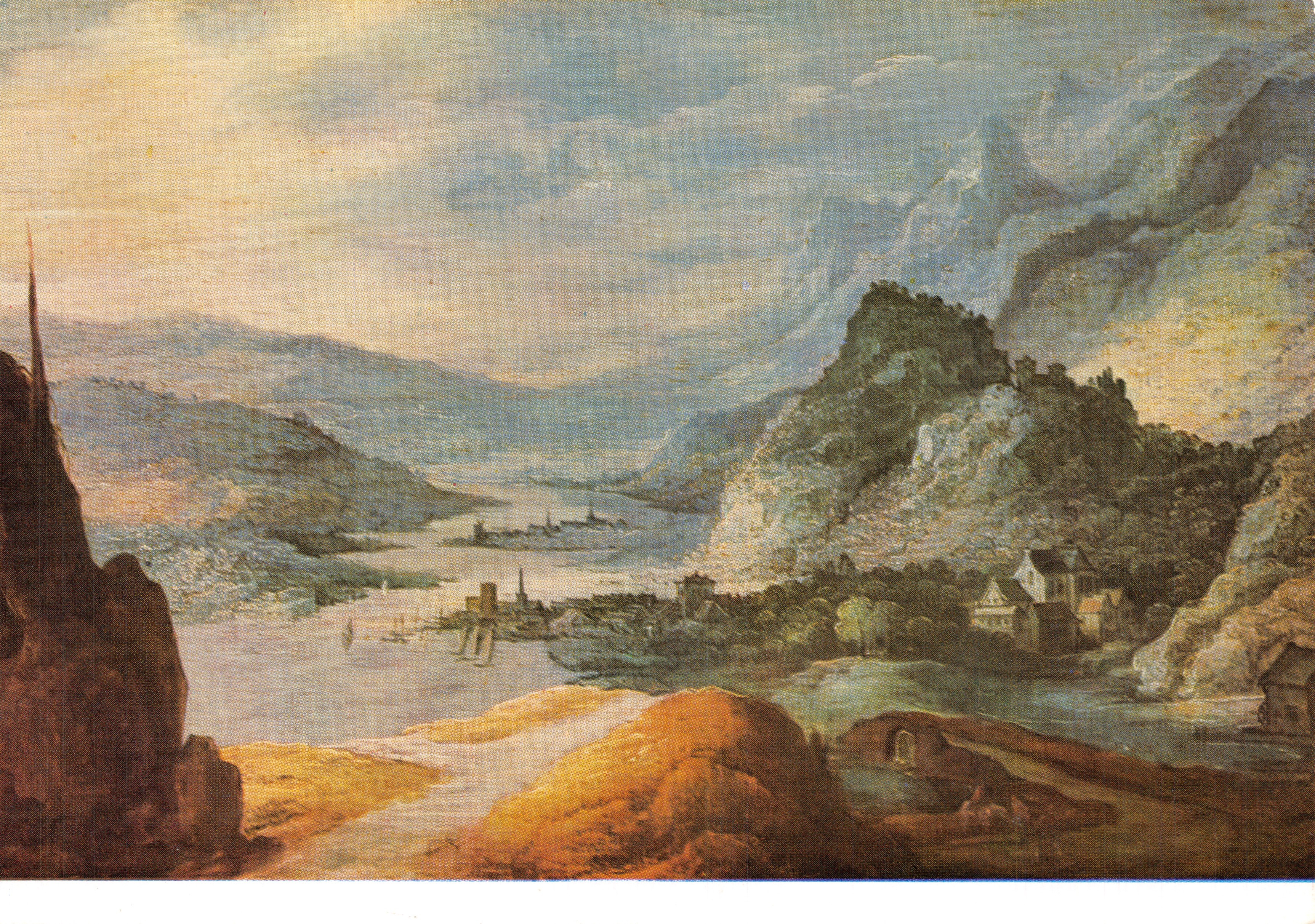 Paysage montagneux — vue du Rhône entre montagnes — De Momper II (1564-1635) — Impr. Solédi s.a.