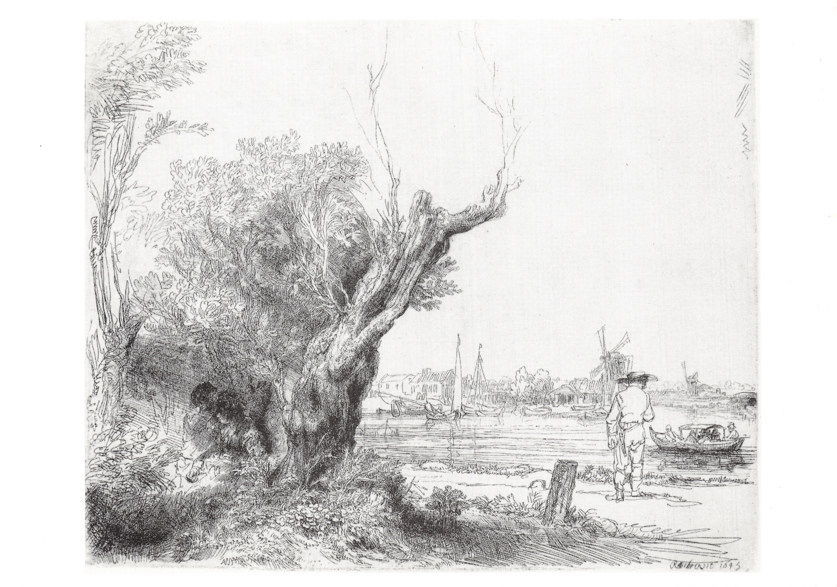 La rive de l'Amstel — vue du « Omval » — édition du Musée Rembrandthuis, Amsterdam