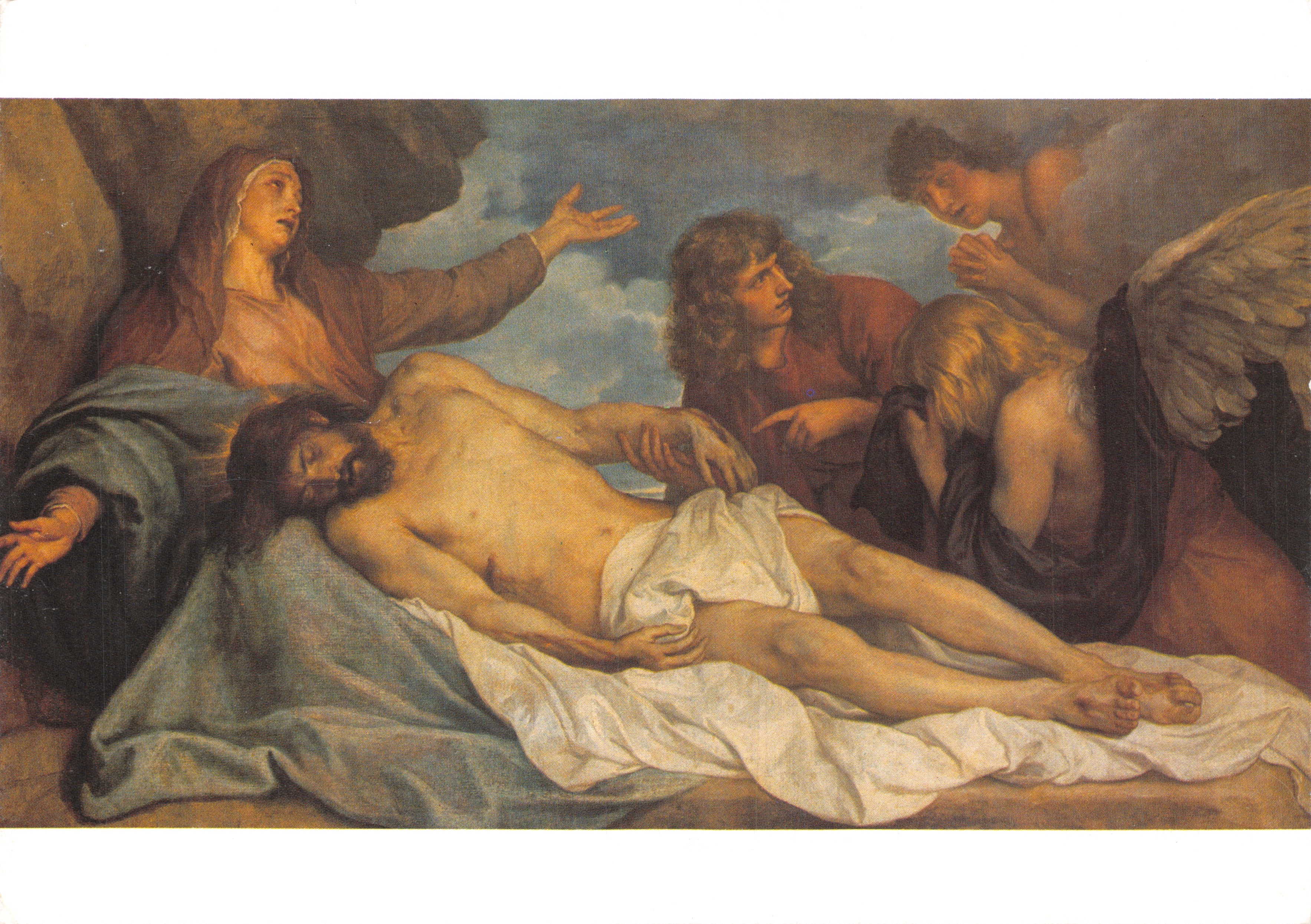 Christus dans le tombeau — Piéta — peinture d'Antoon van Dijck (1599-1641) — éditeur DRUK VAN IN - LIER
