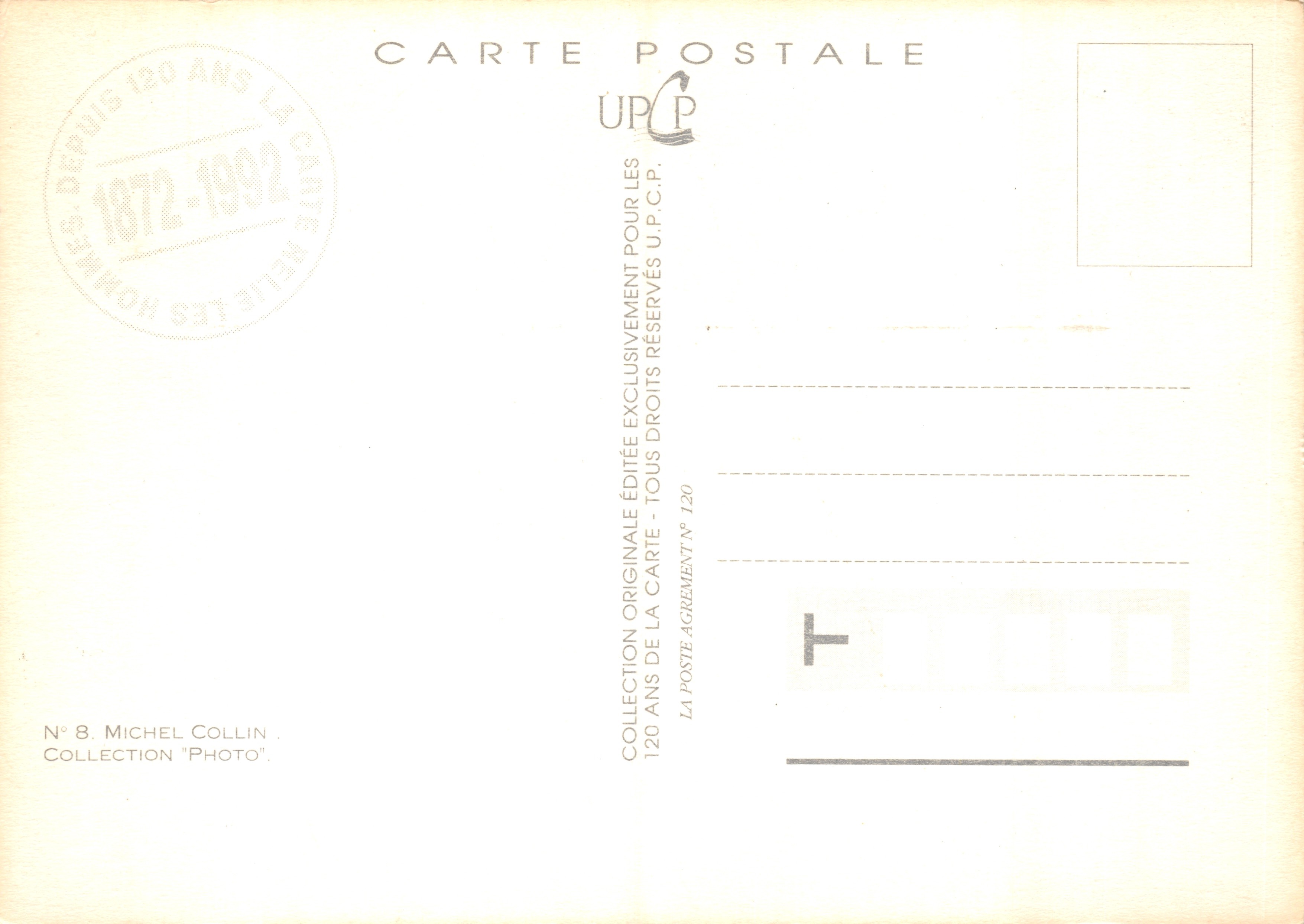 Enfants observant une carte postale — éditeur U.P.C.P. N° 8 — Back