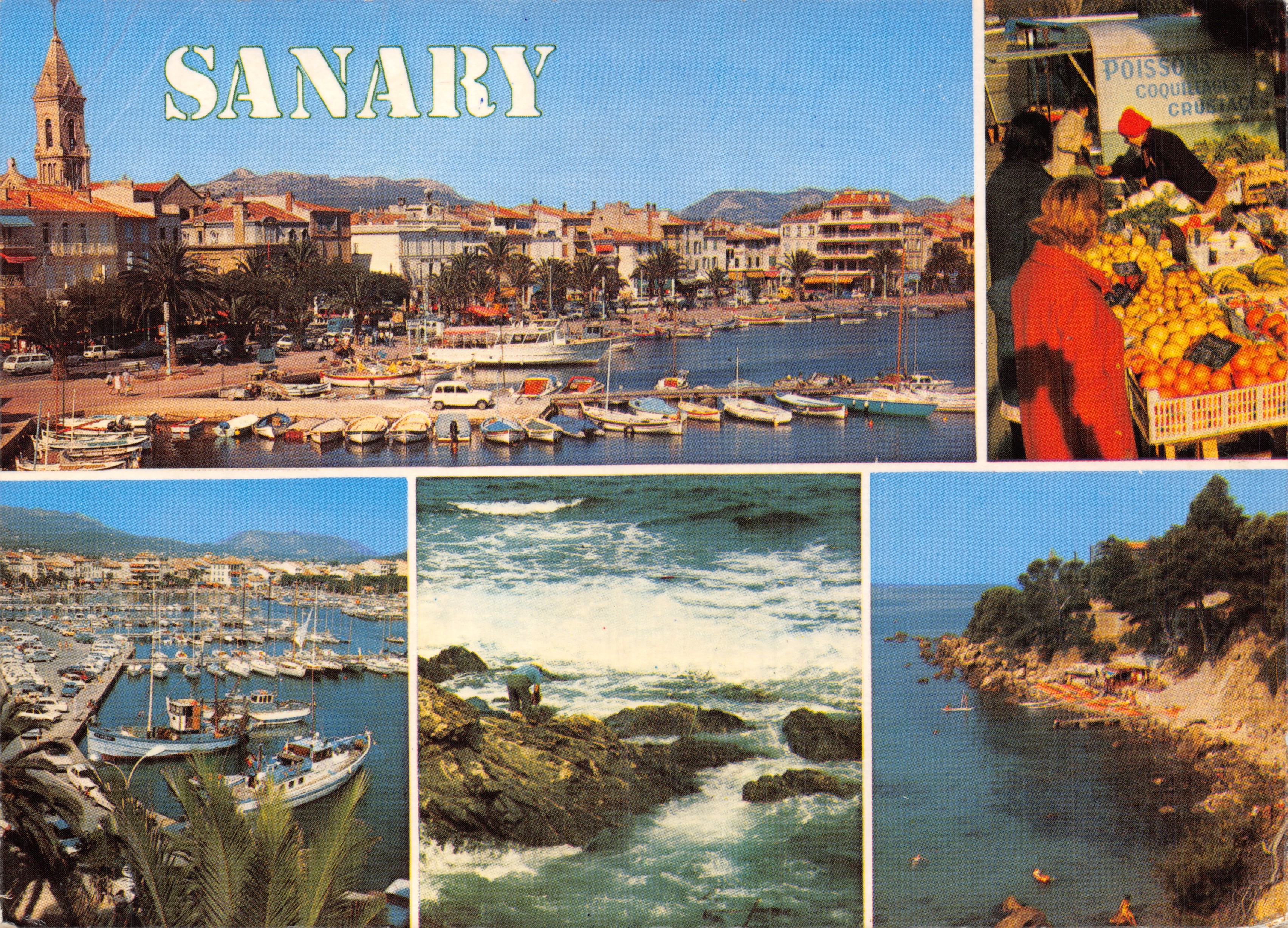 Sanary — vista del puerto, mercado y costa — Éditions Bandol