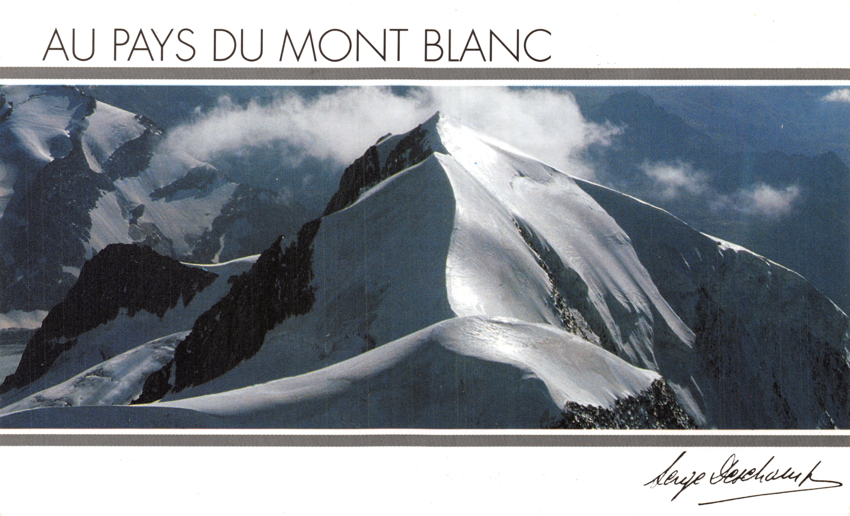 Au pays du Mont Blanc — paysage alpin enneigé — éditeur Serge Deschamps, série P13