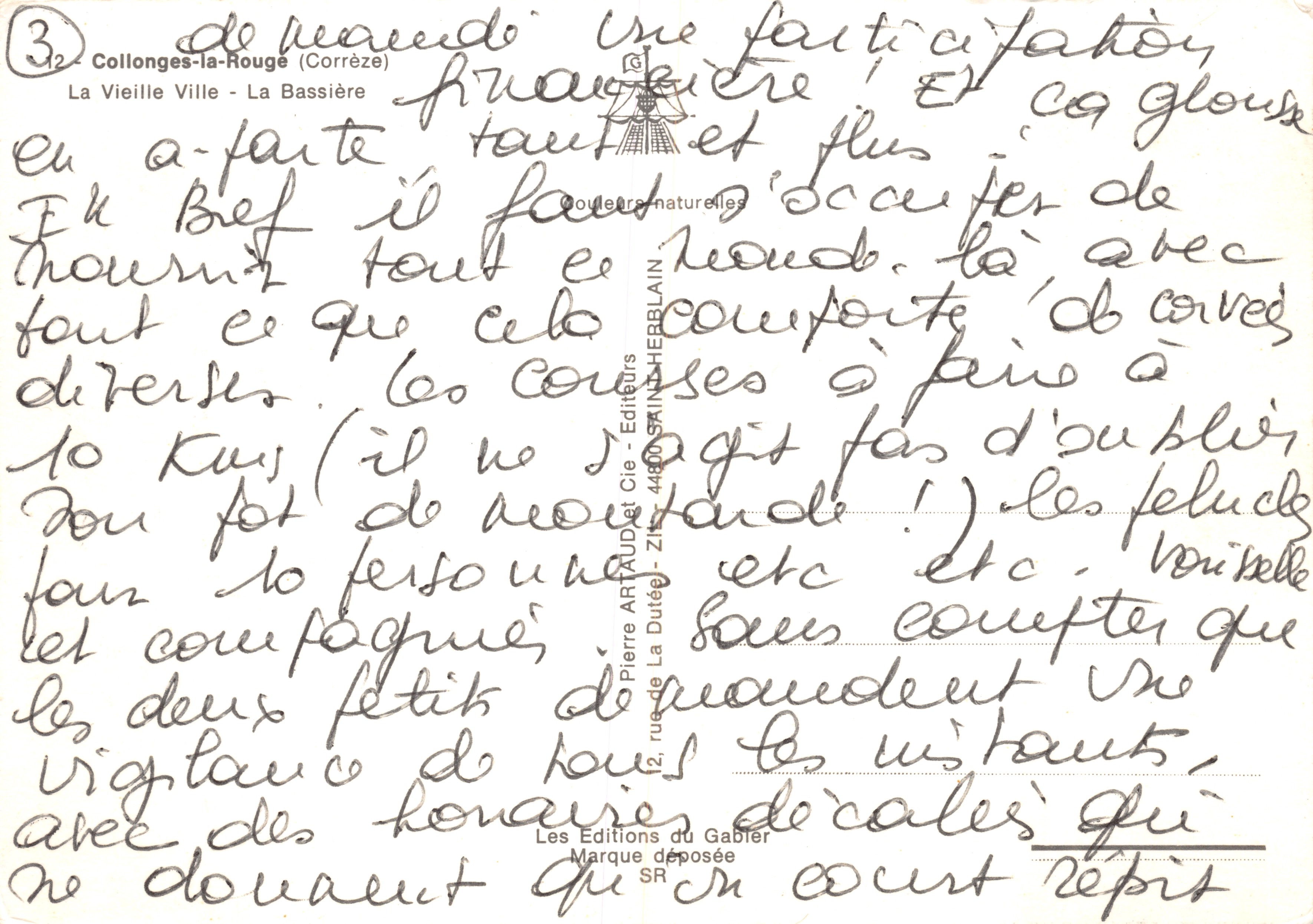Collonges-la-Rouge (Corrèze) — La Vieille Ville et La Bassière — Les Éditions du Gabier — Achterkant