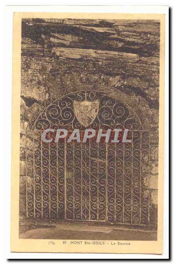 Mont Sainte-Odile - Die Quelle — Eisenzaun mit Wappen