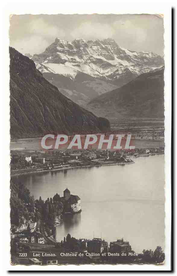 Lac Leman CPM Chateau de Chillon et Dents du midi