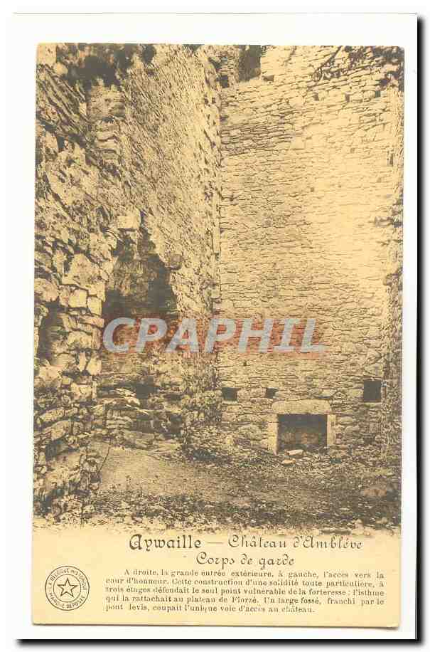 Belgique Aywaille CPA Chateau d'Ambleve Corps de garde
