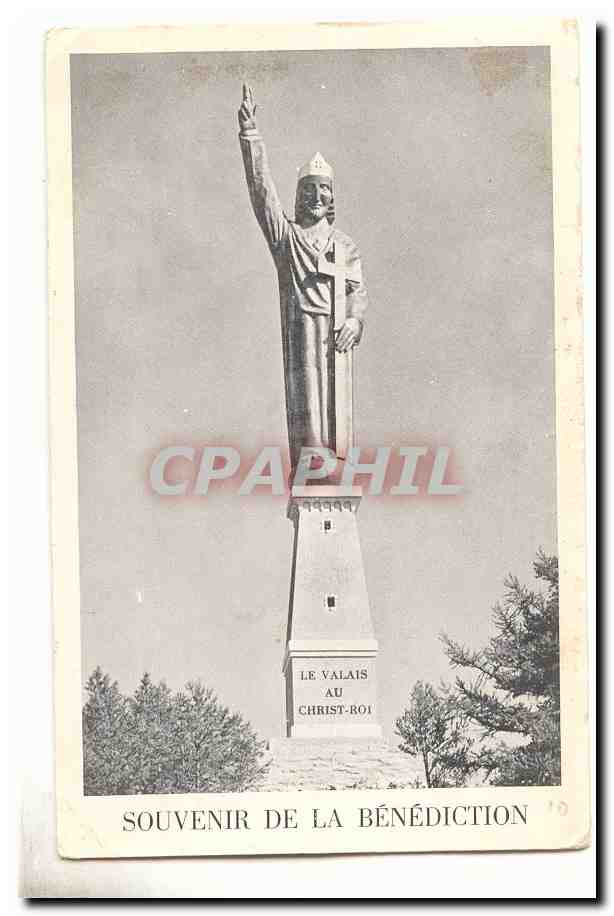 CPA Souvenir de la benediction (le valais au Christ Roi)