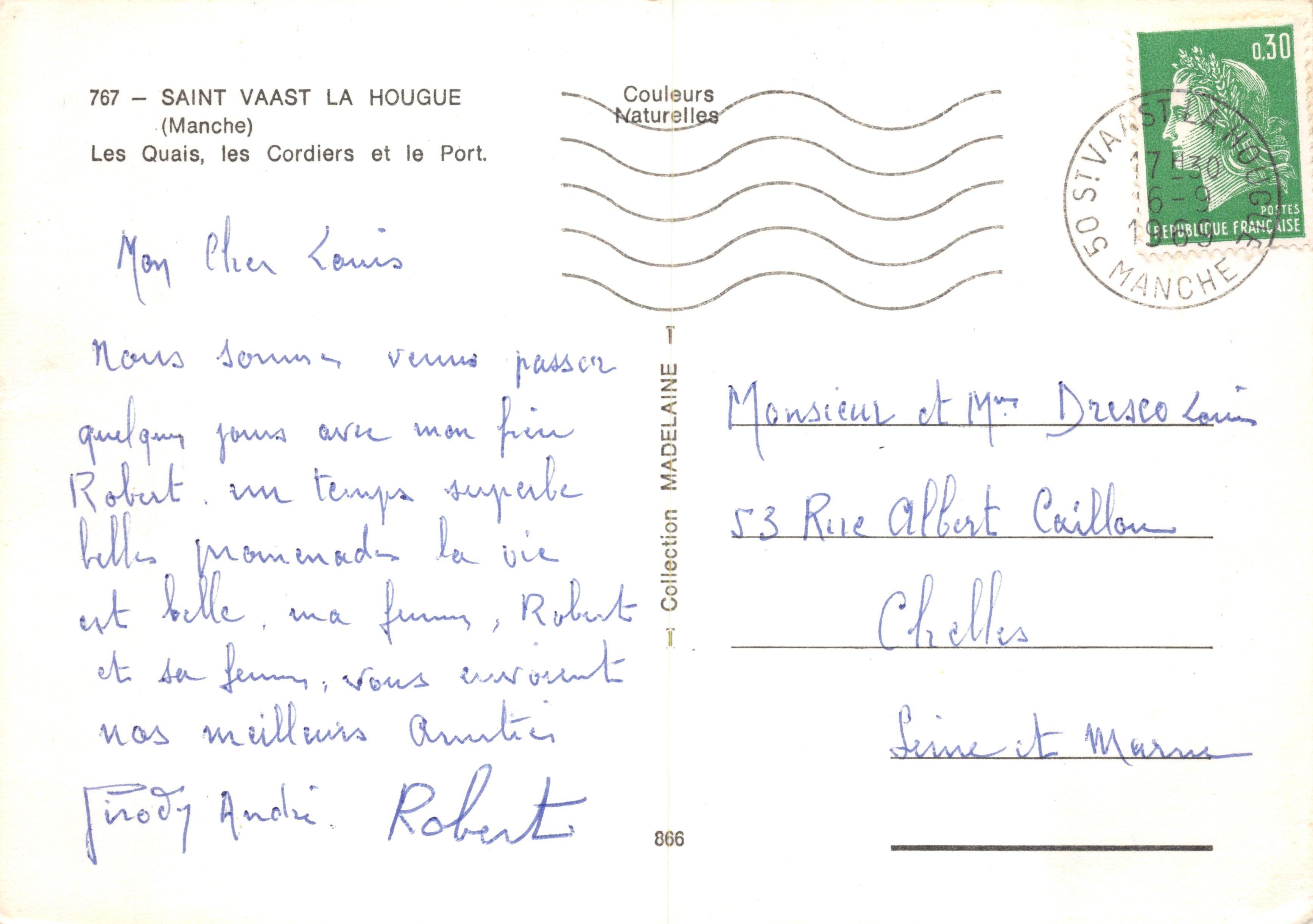 Saint Vaast la Hougue — Les Quais, les Cordiers y el Puerto — Colores Naturales — Reverso