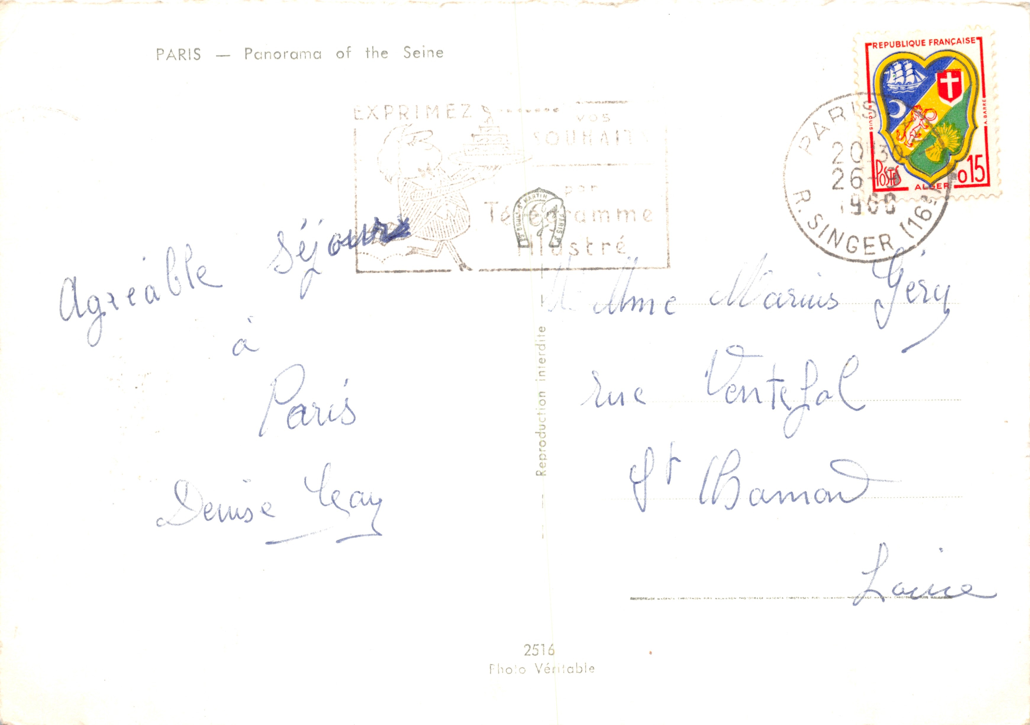 Parigi — Panorama sulla Senna — Gémy — Verso