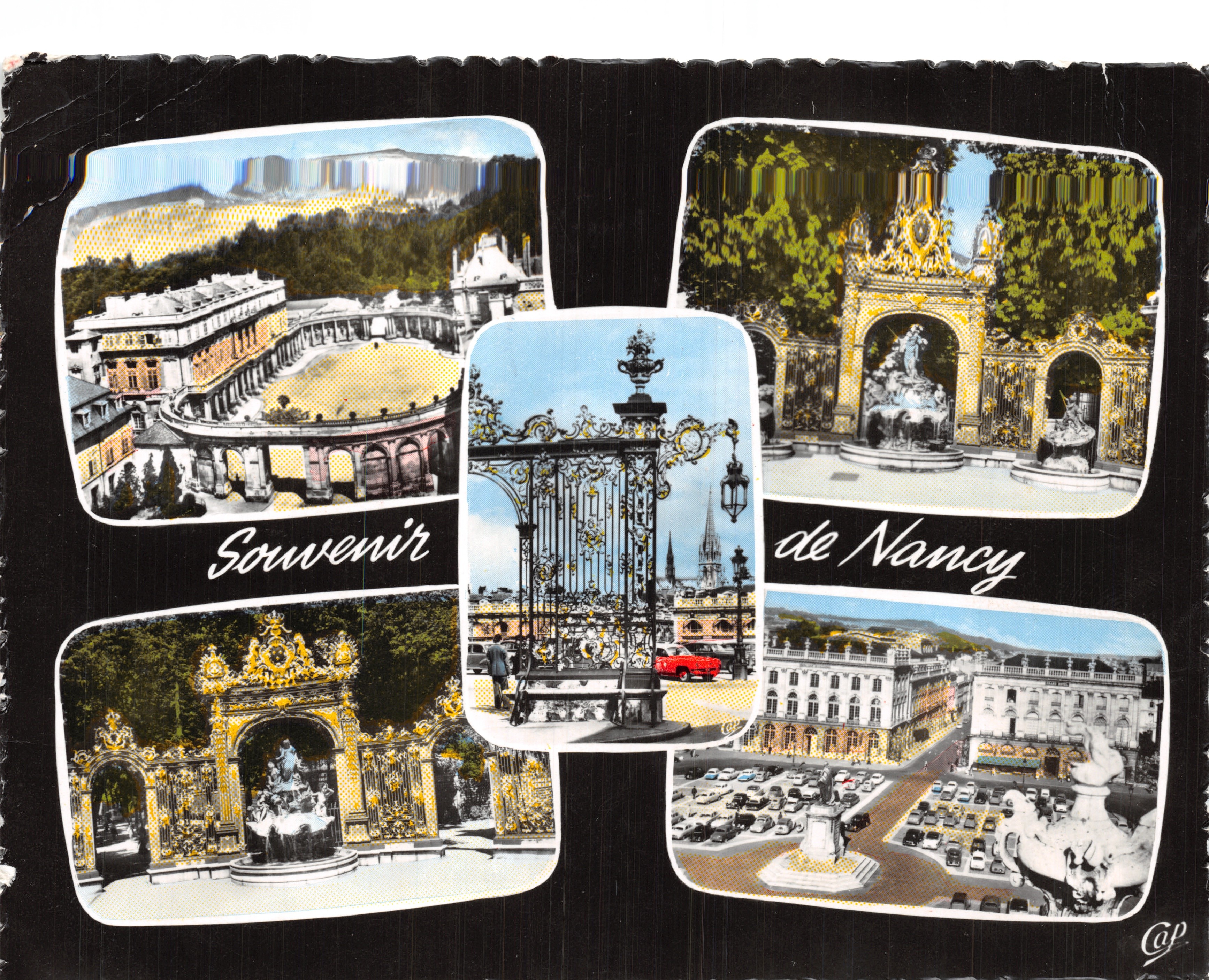 Nancy — vue de l'Hémicycle, fontaine de Neptune, grille Jean Lamour et place Stanislas — éditeur Cap