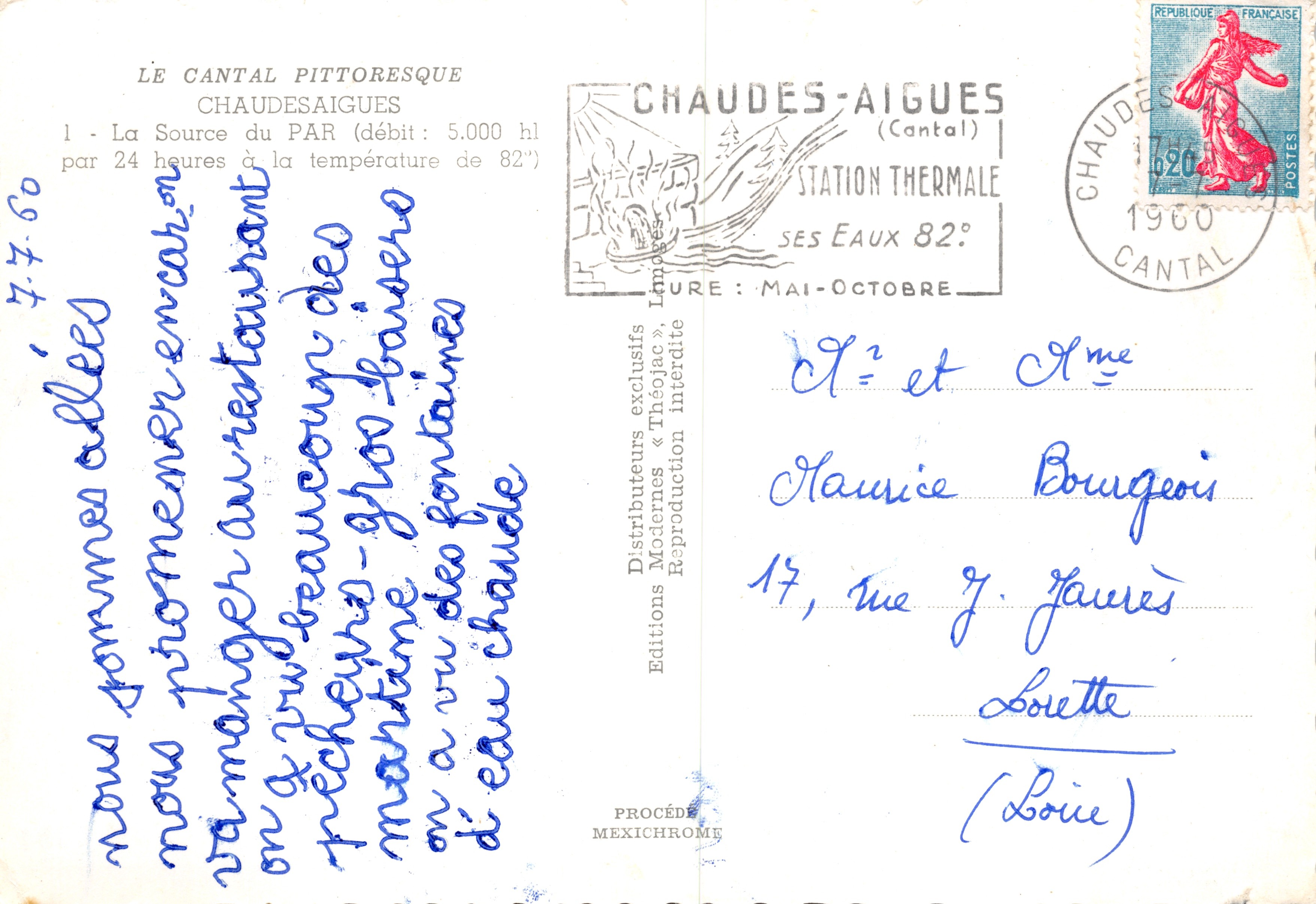 Fuente termal en Chaudes-Aigues — editor IRIS — Reverso