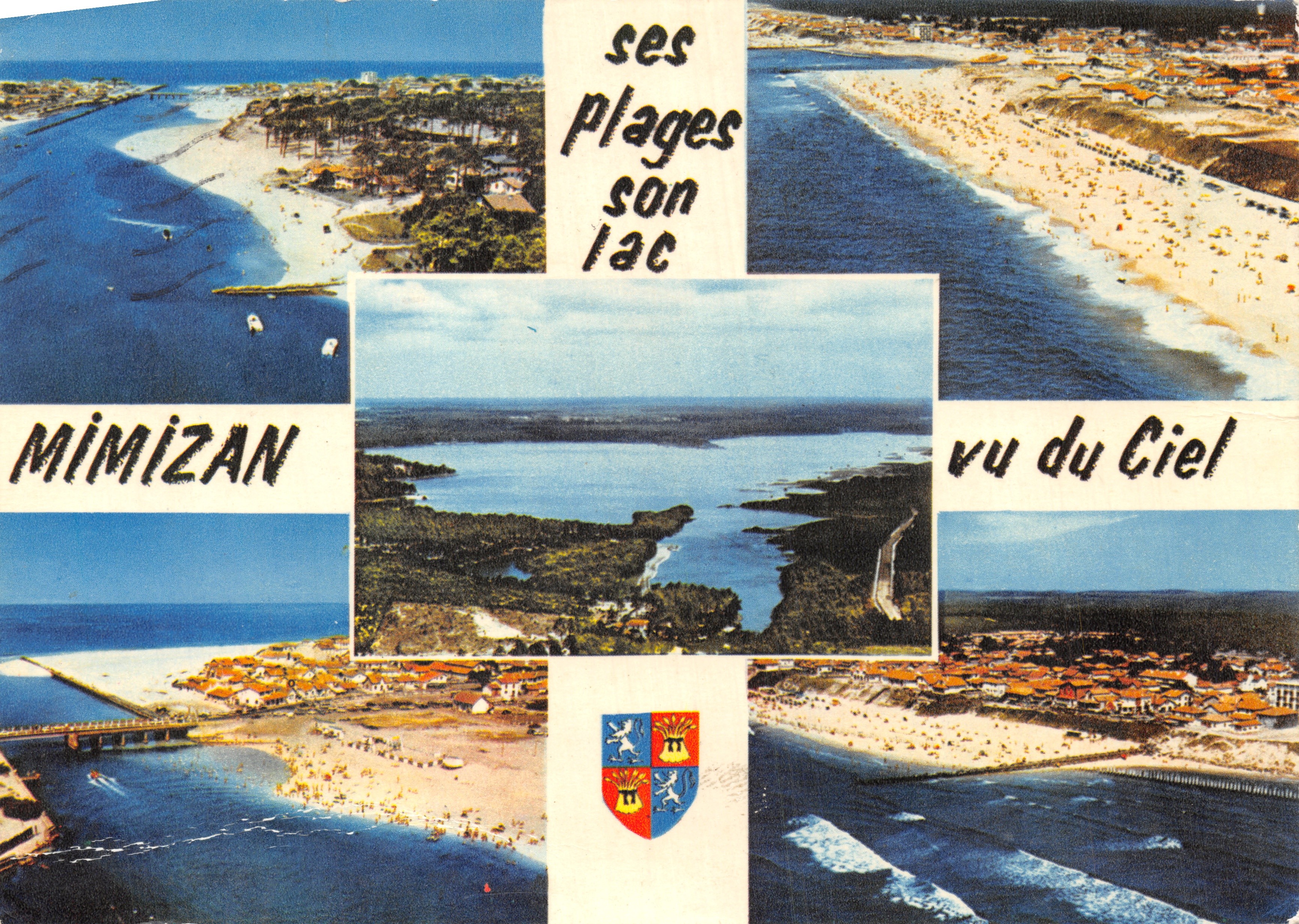 Mimizan — sus playas su lago vista desde arriba — Ediciones Modernas « Théoljac »