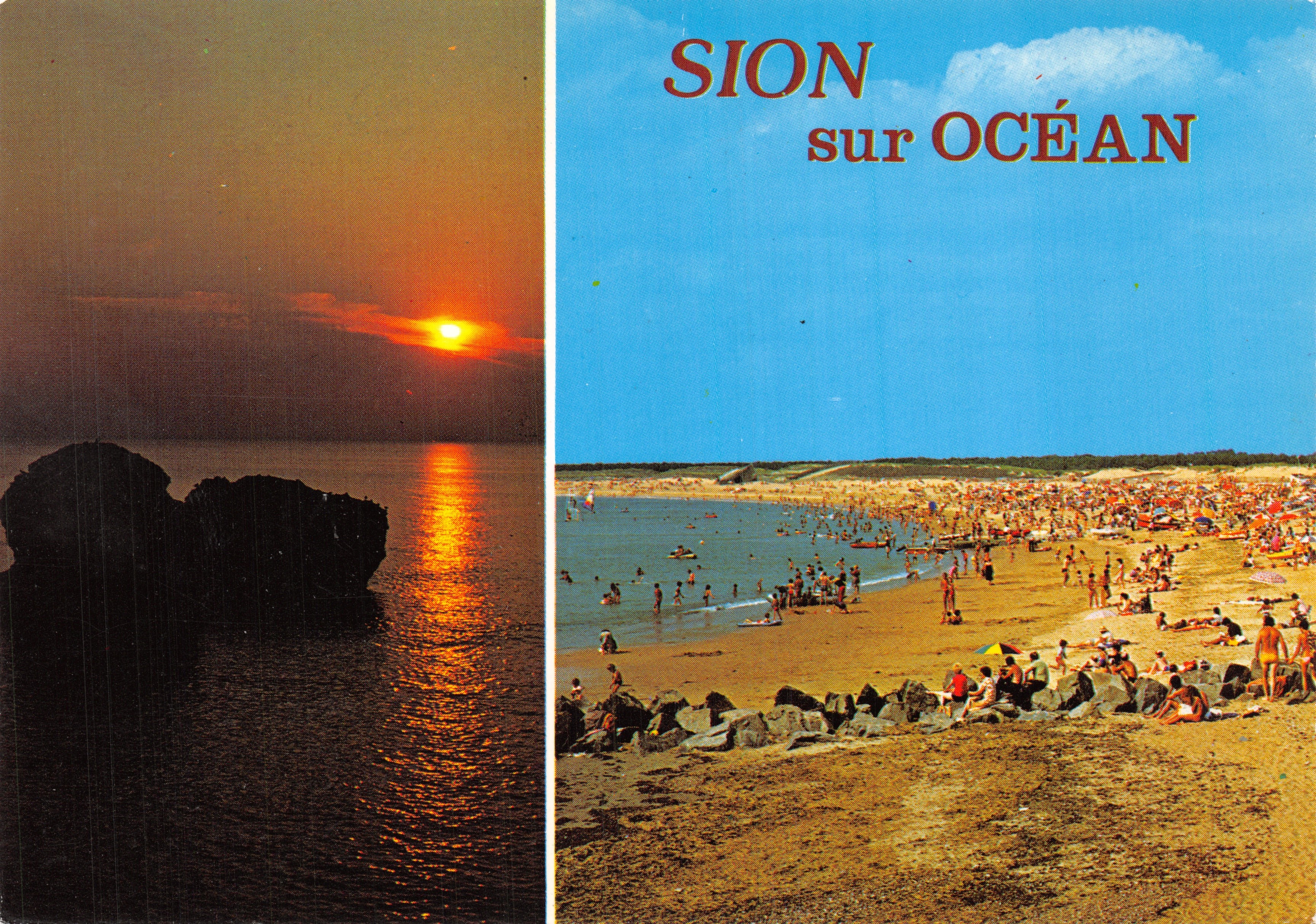 Sion sur Océan — spiaggia e tramonto — Éditions du Vieux Chouan