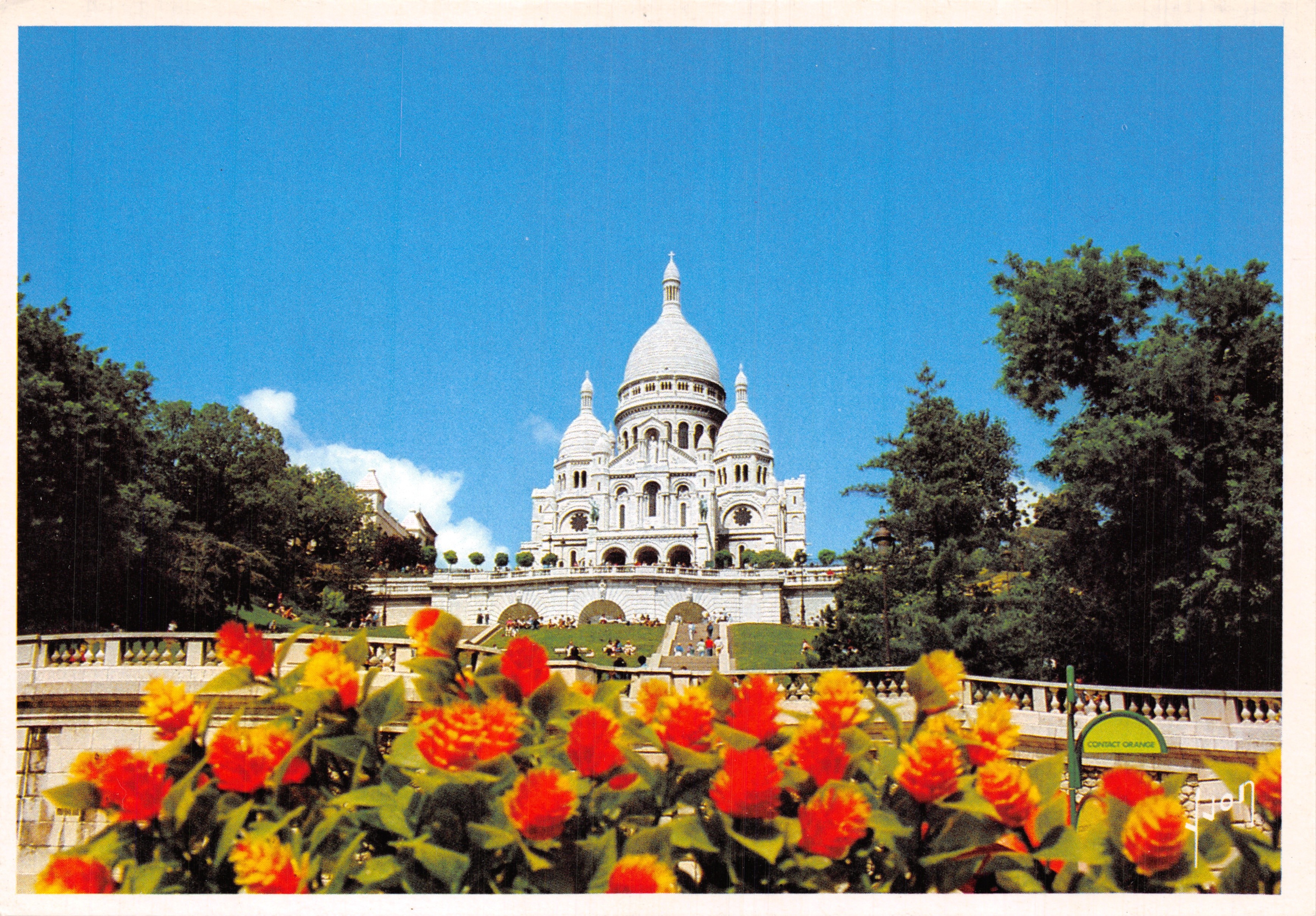 Sacré-Cœur de Montmartre — vista de la basílica desde los jardines — editor Yvon, n.º 36 75 0620