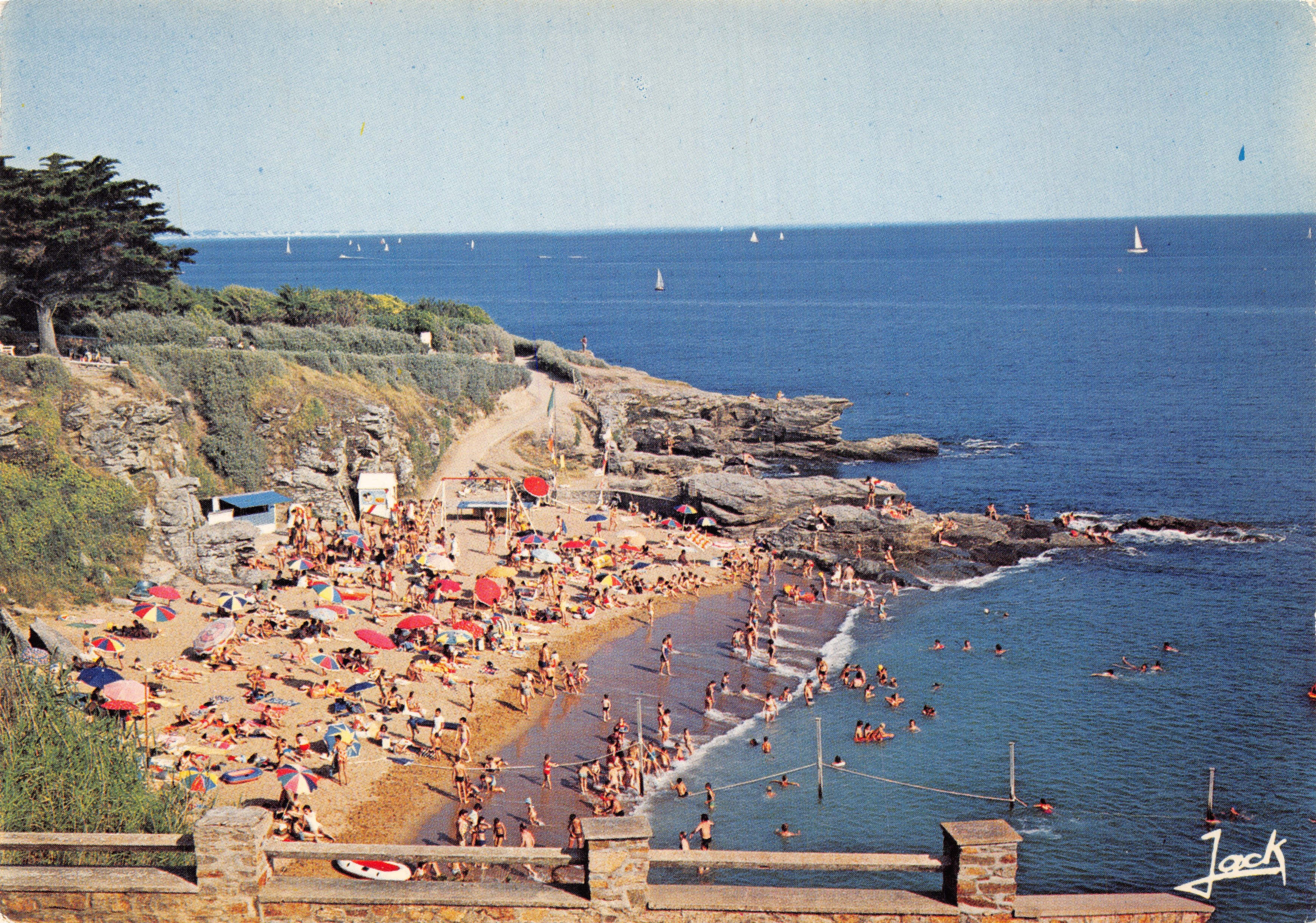 Plage de Sainte-Marie-sur-Mer — vue de la baie et des baigneurs — éditeur Jack