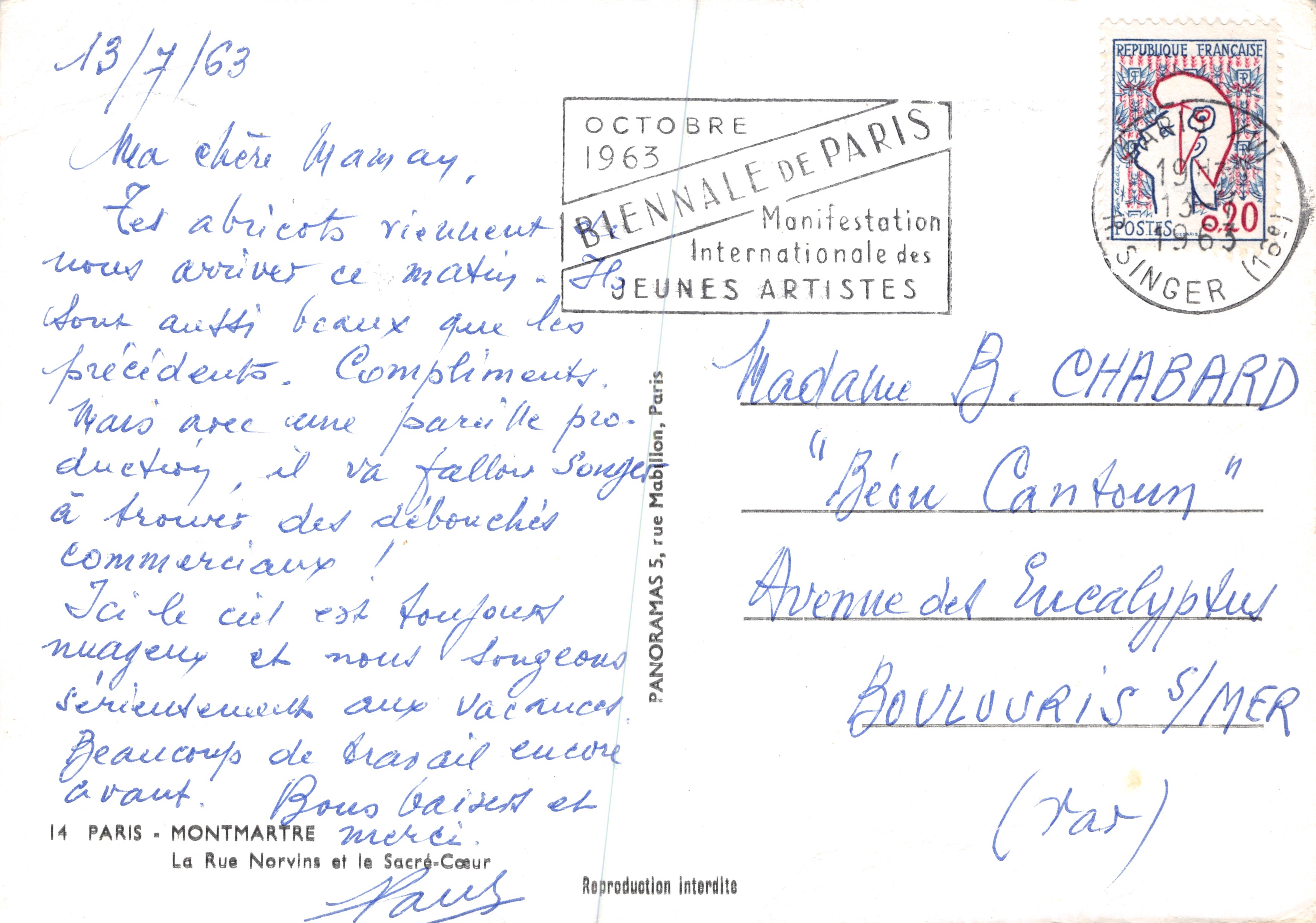 Montmartre — vue de la Rue Norvins vers le Sacré-Cœur — éditeur PANORAMAS — Reverso