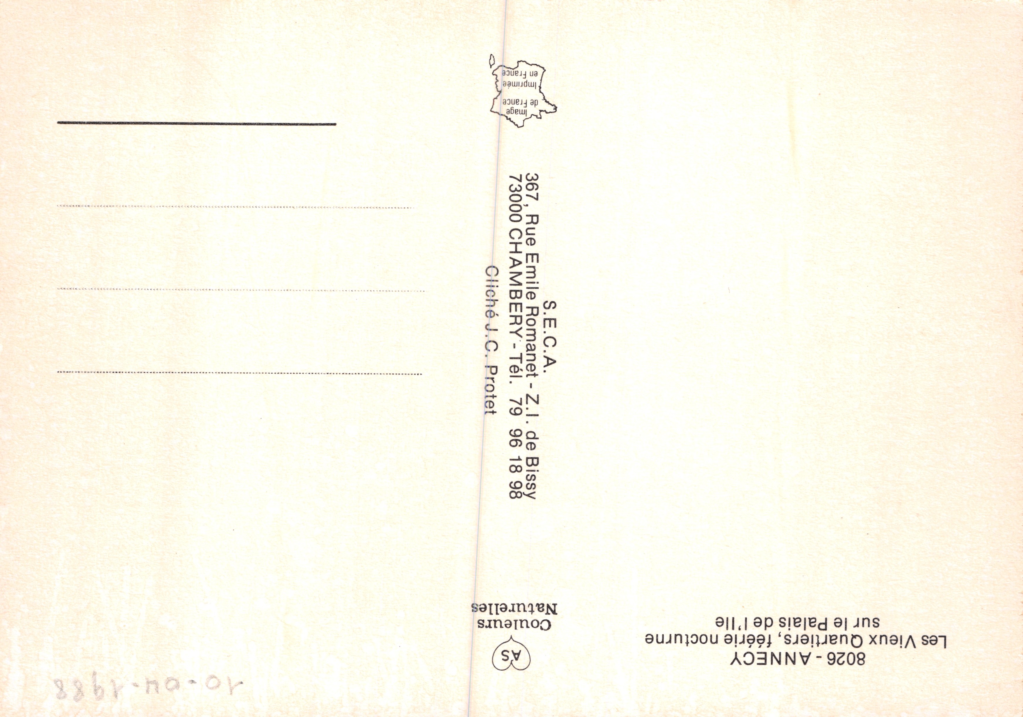 I vecchi quartieri, festa notturna — sul Palazzo della Città — editore S.E.C.A. n. 8861 — Verso