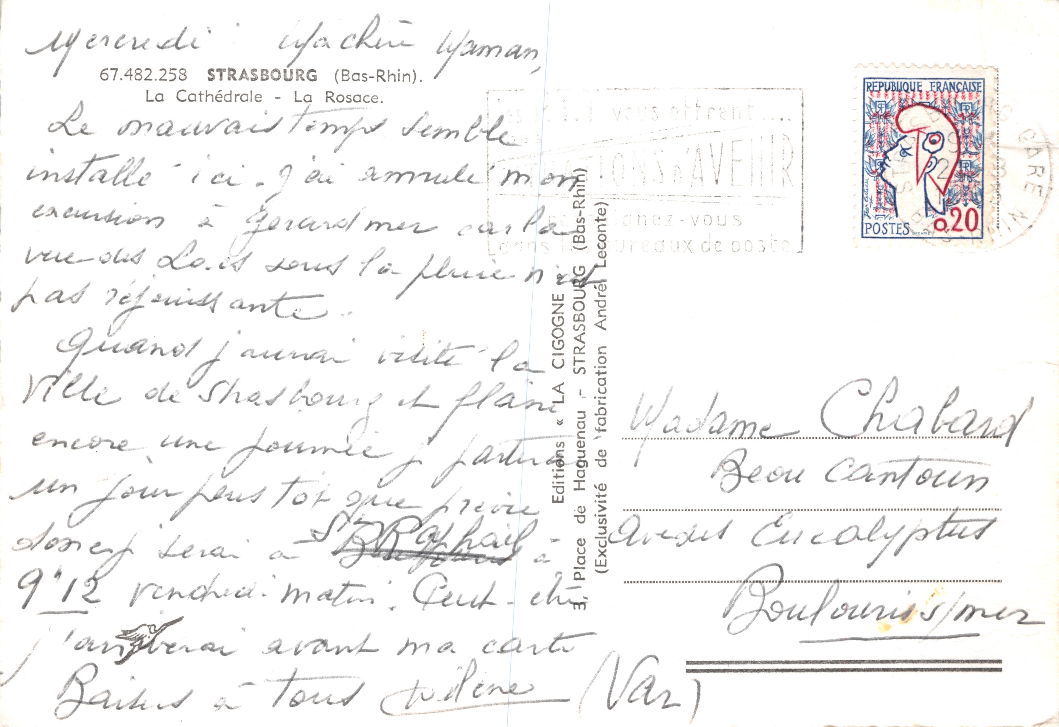 La Cattedrale di Strasburgo — Rosa del transetto meridionale — Éditions La Cigogne — Verso