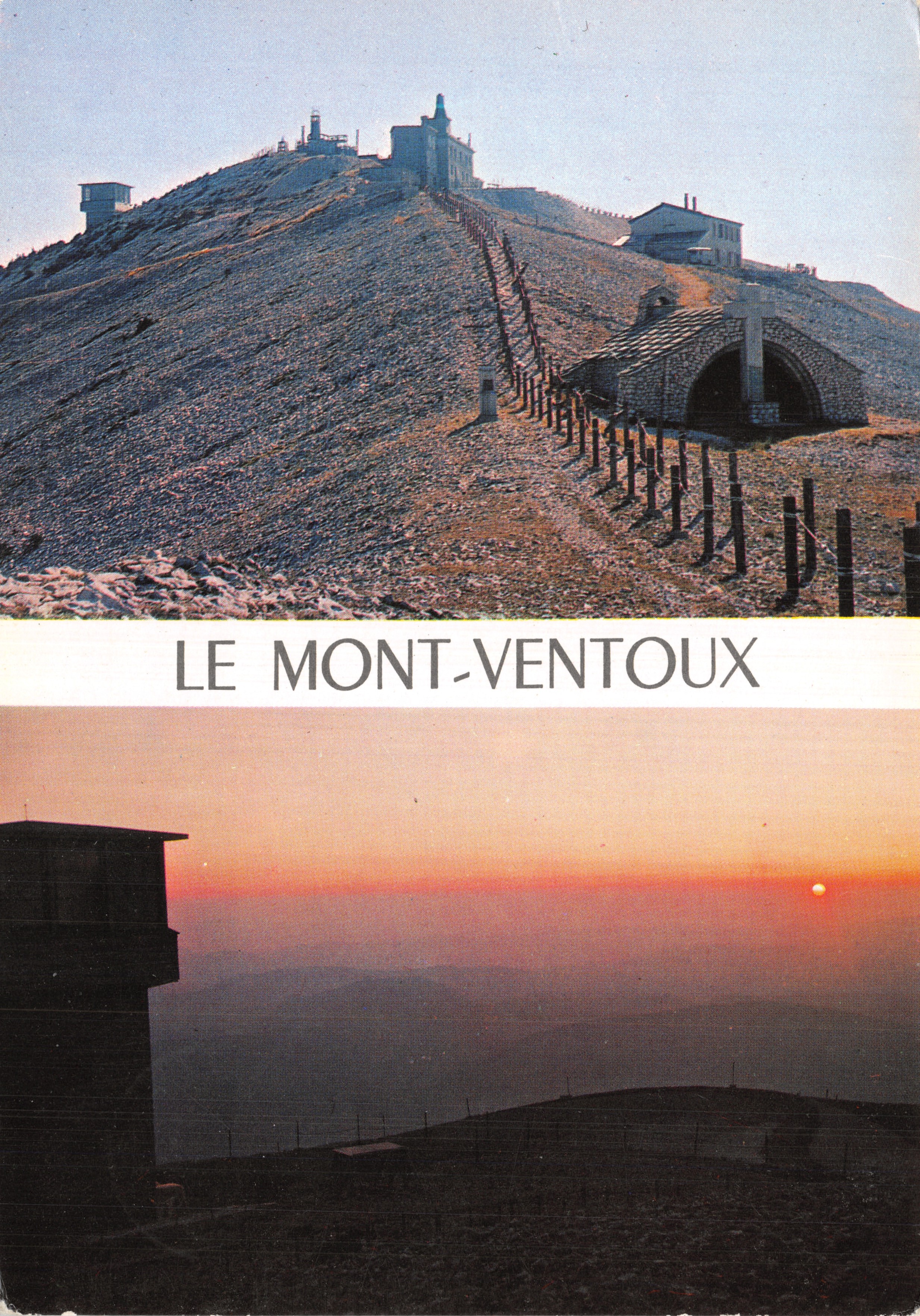 Mount Ventoux — summit with chapel, television tower and sunrise — Éditions de Provence, no. 4004