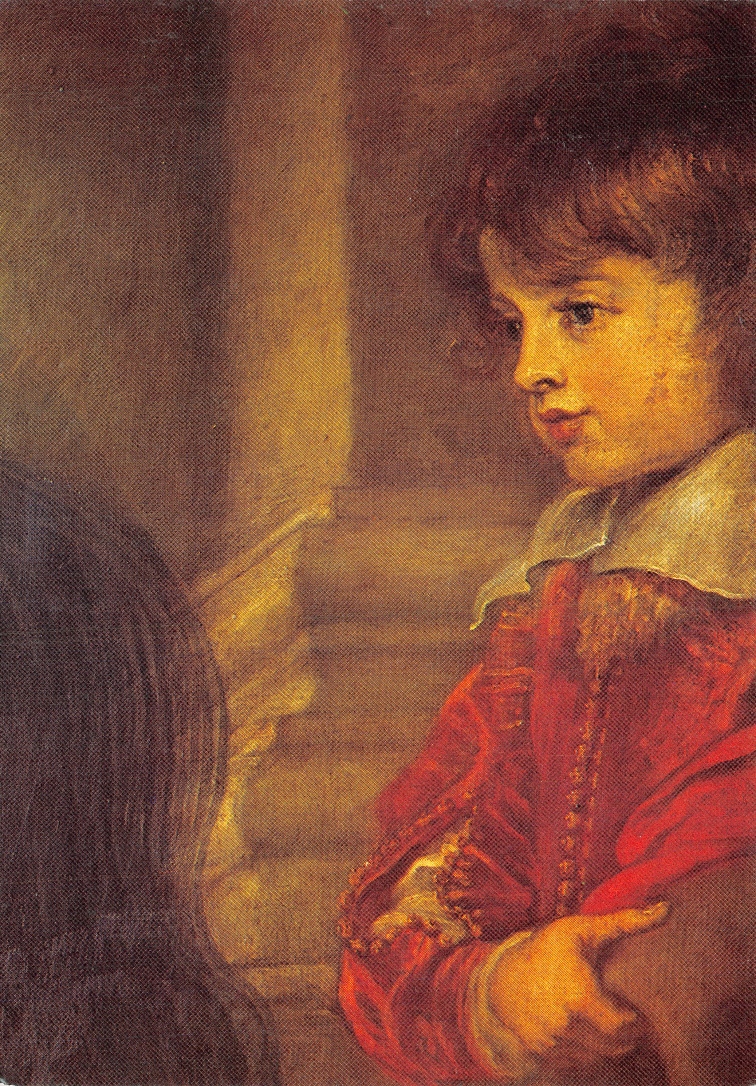 Hélène Fourment en costume d'apparat — détail : profil de l'enfant — Éditions des musées nationaux, PE 1631