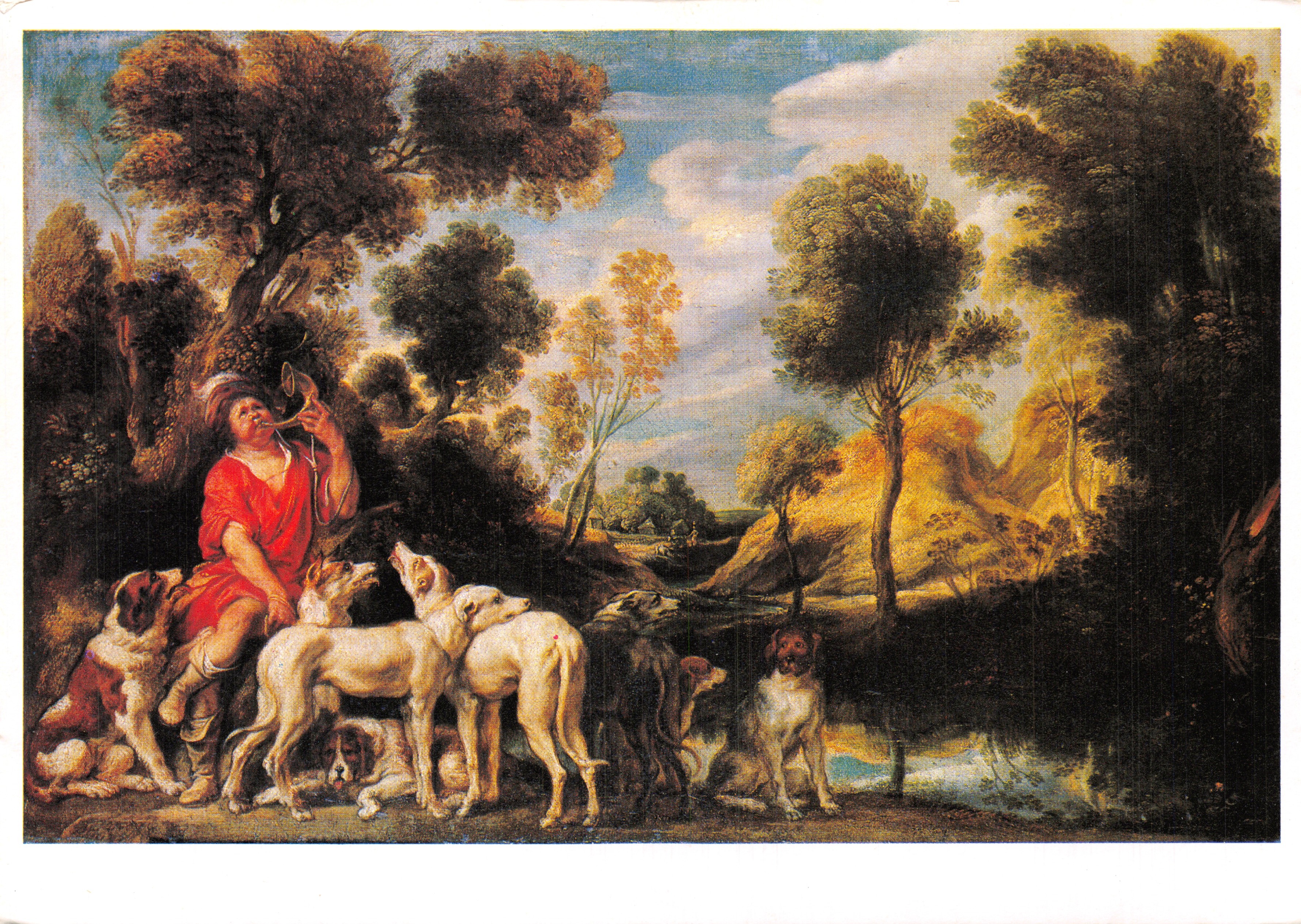 Jacob Jordaens — Le piqueur et ses chiens — Éditions des musées nationaux, PR 1649
