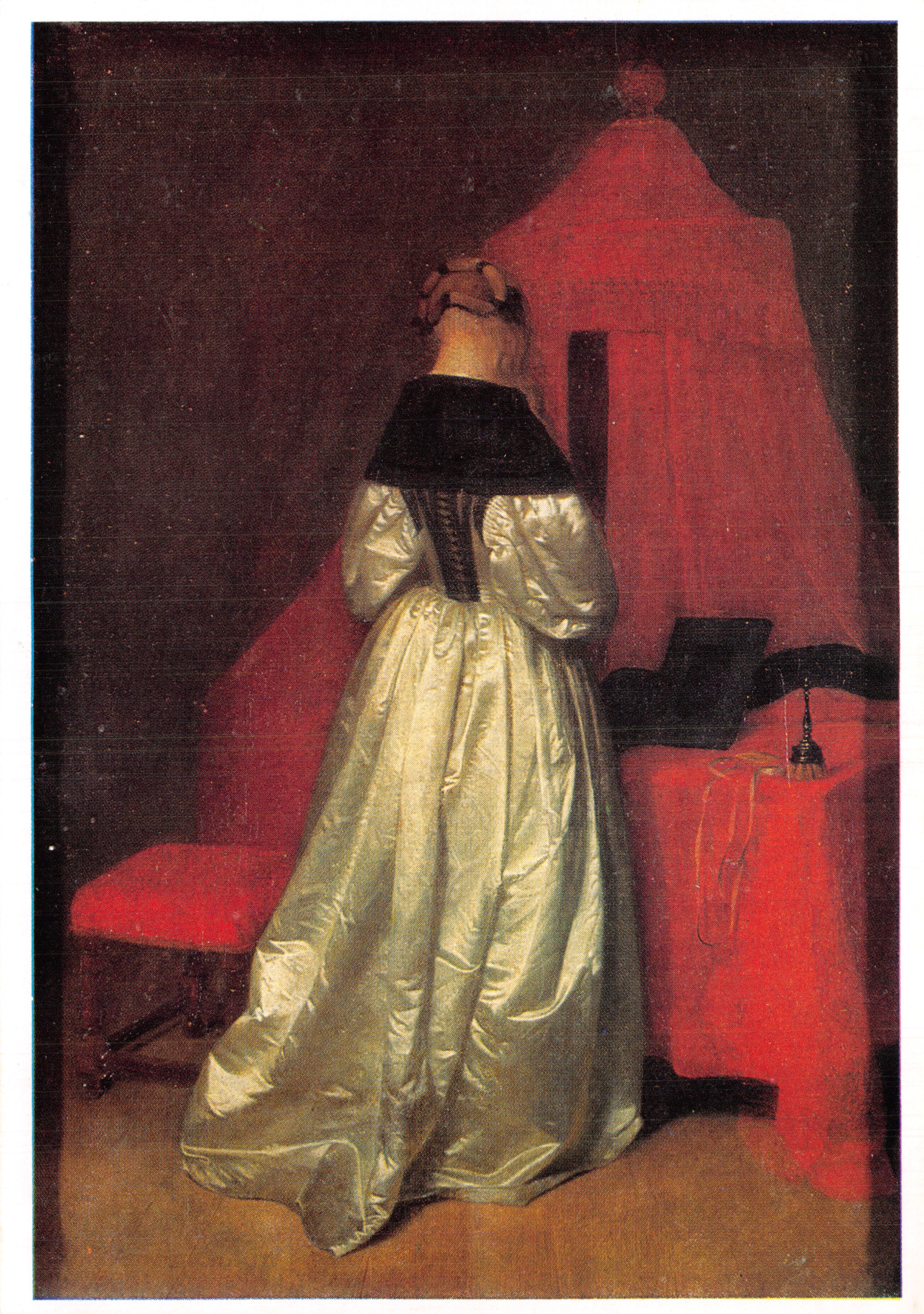 Dama en vestido blanco — pintura de Gerard Ter Borch (1617-1681) — VEB-Verlag der Kunst, Dresden