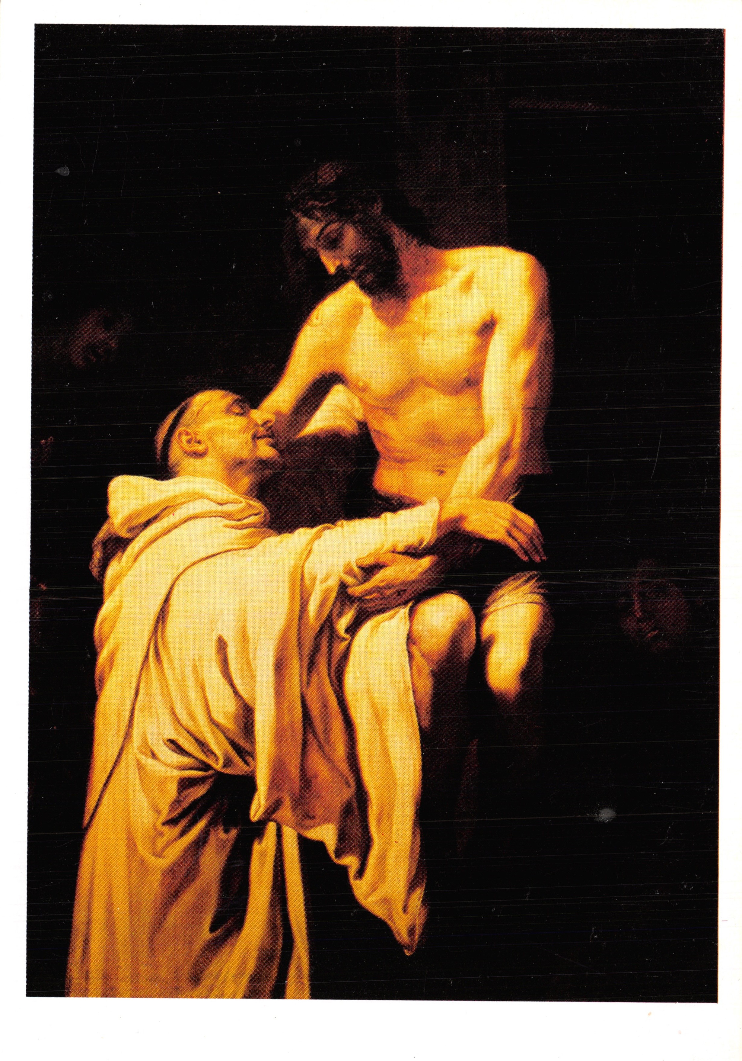 Christ taking Saint Bernard in his arms — painting by Francisco Ribalta (1565-1628) — publisher L.P.A. Éditeurs, Paris