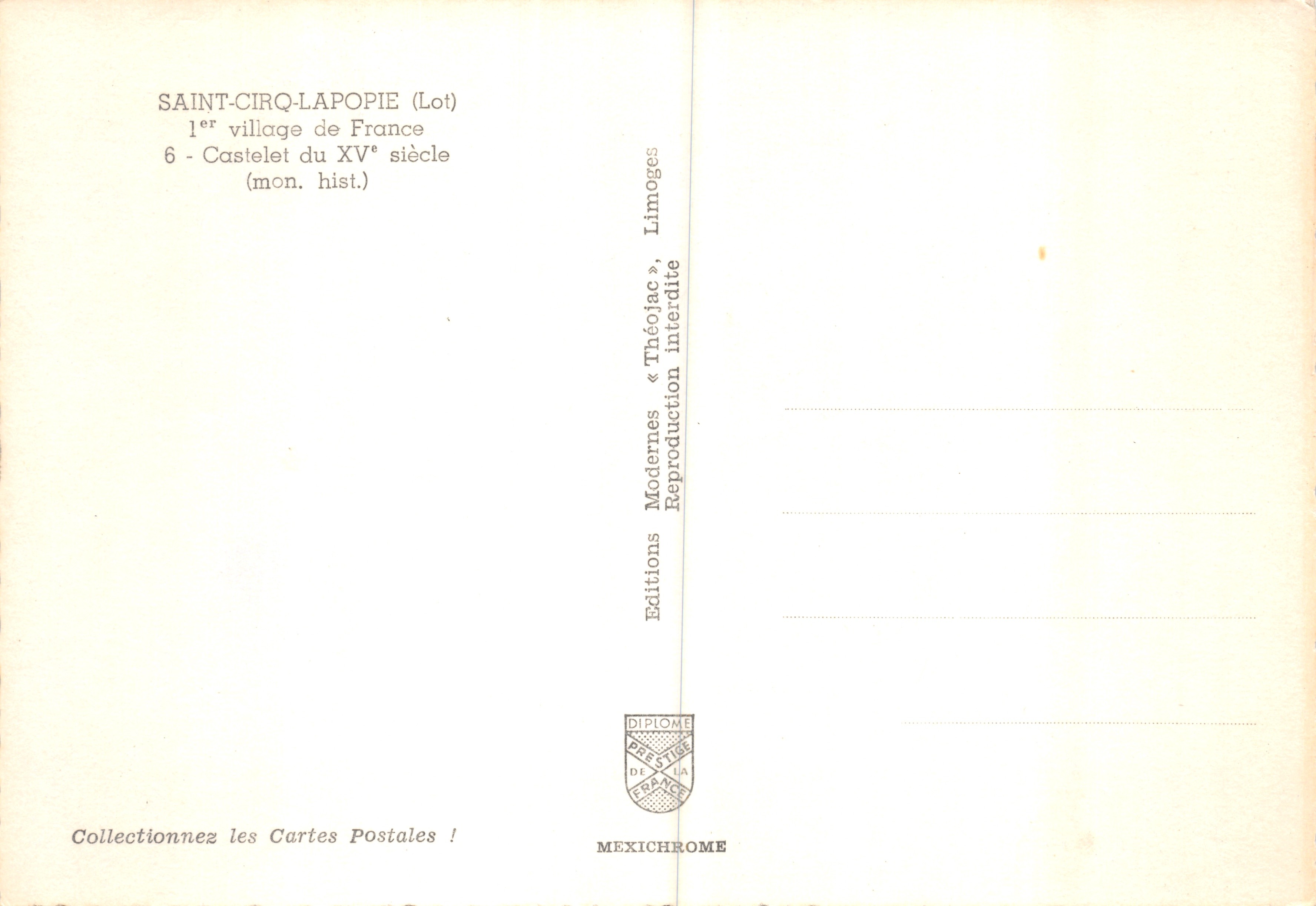 Saint-Cirq-Lapopie — villaggio del XV secolo — editore IRIS — Verso