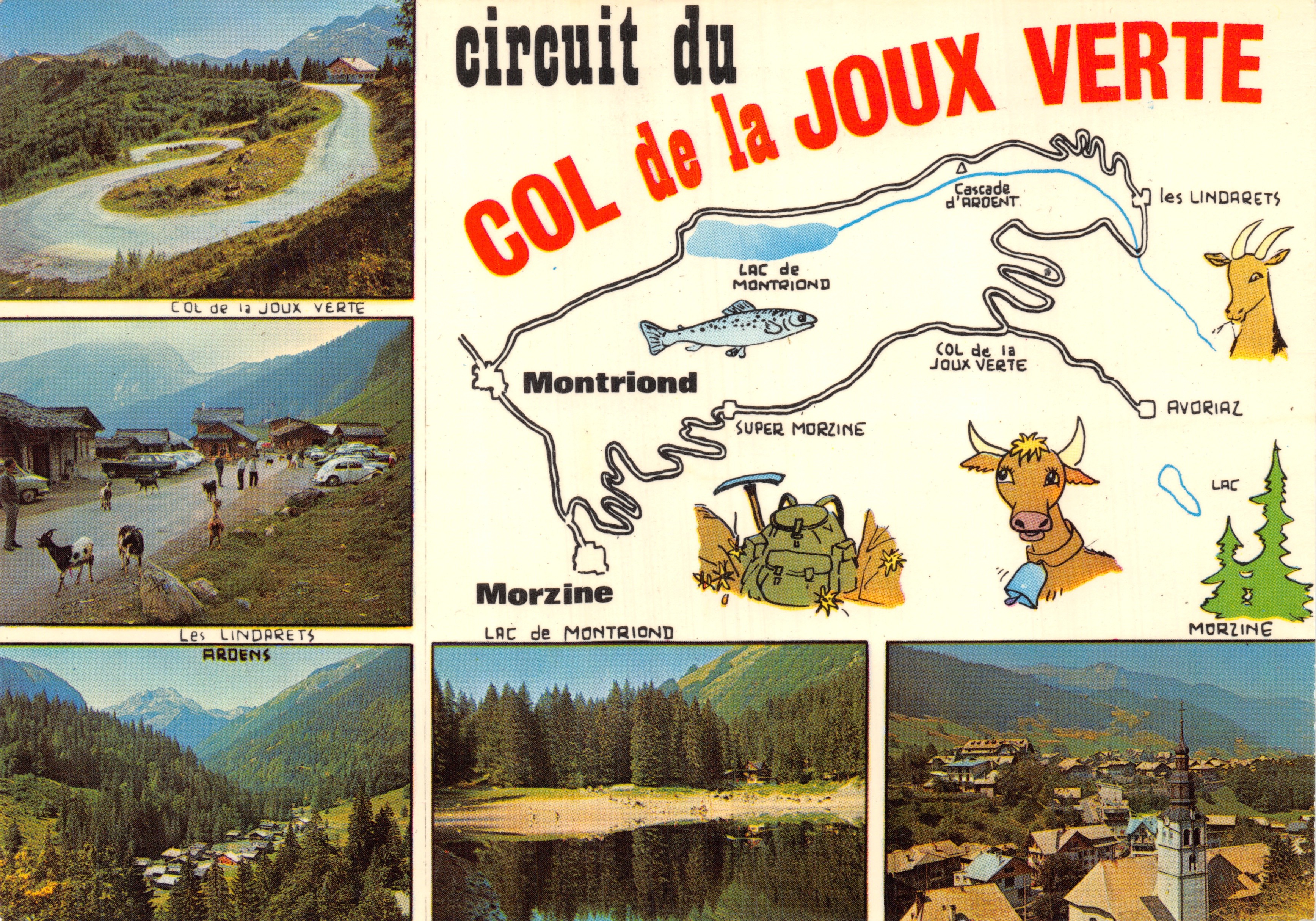 Ruta del Col de la Joux Verte — itinerario turístico con fotos de paisajes y lugares (editor: J. Cellard)