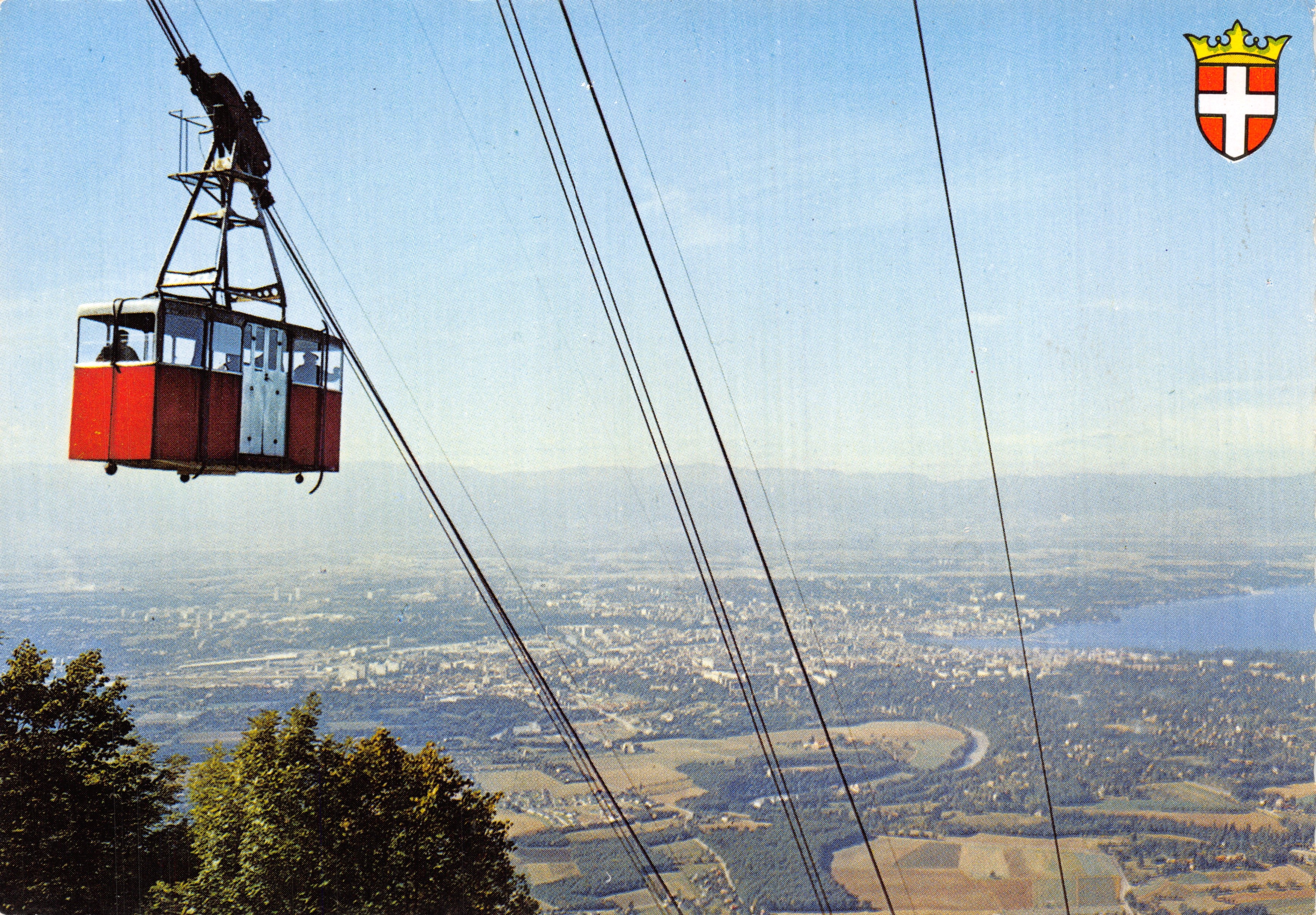 Le Saleve (Alt. 1880 m.) — Arrivo del Teleferico alla Stazione Superiore, Ginevra — editore ITALOCOLOR