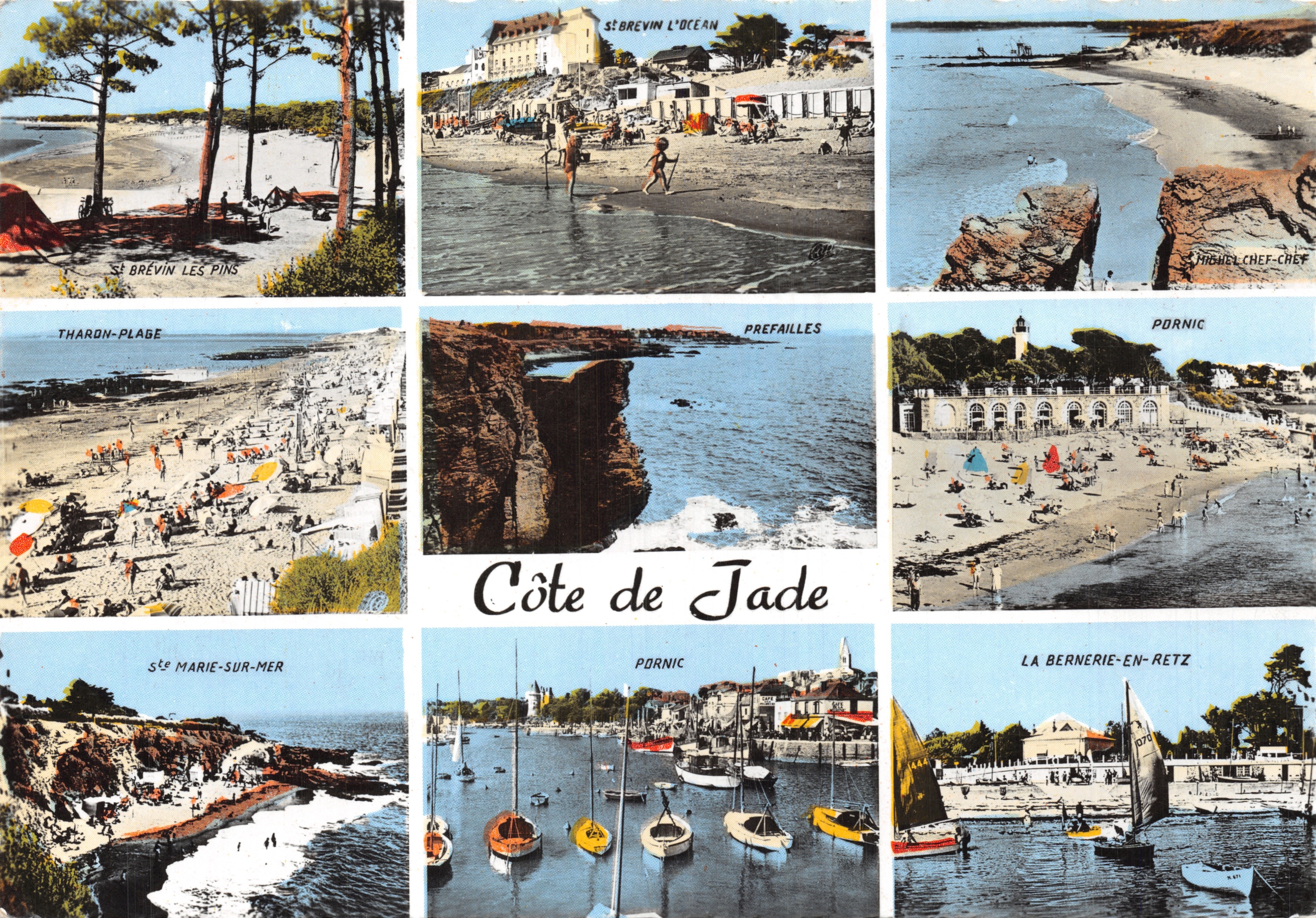 Jade Coast — panoramic view of beaches and ports — publisher Cie des Arts Photomécaniques, no. 1003