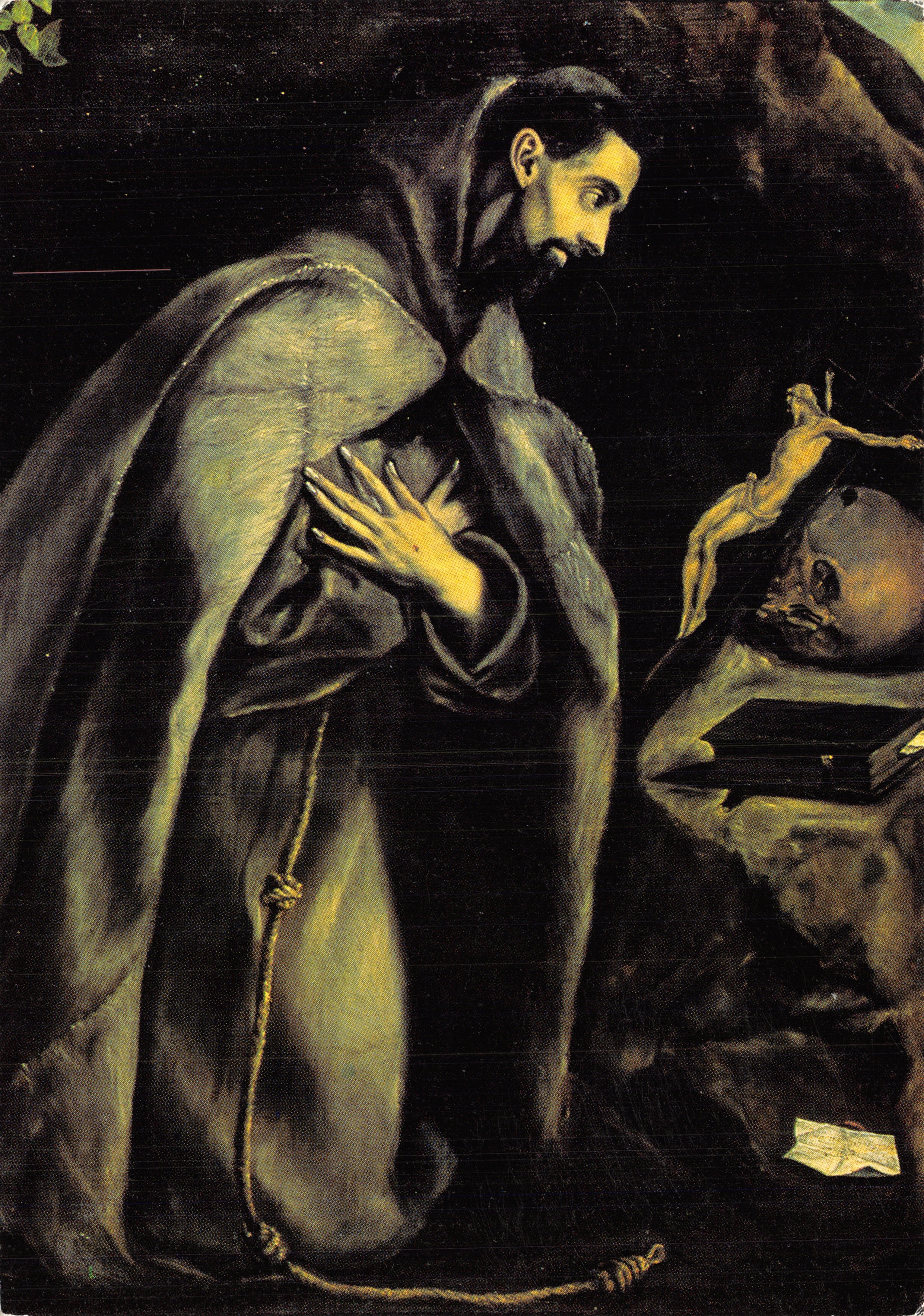 Saint François en prière — reproduction du tableau de Greco — éditeur Éditions des Musées Nationaux, Paris