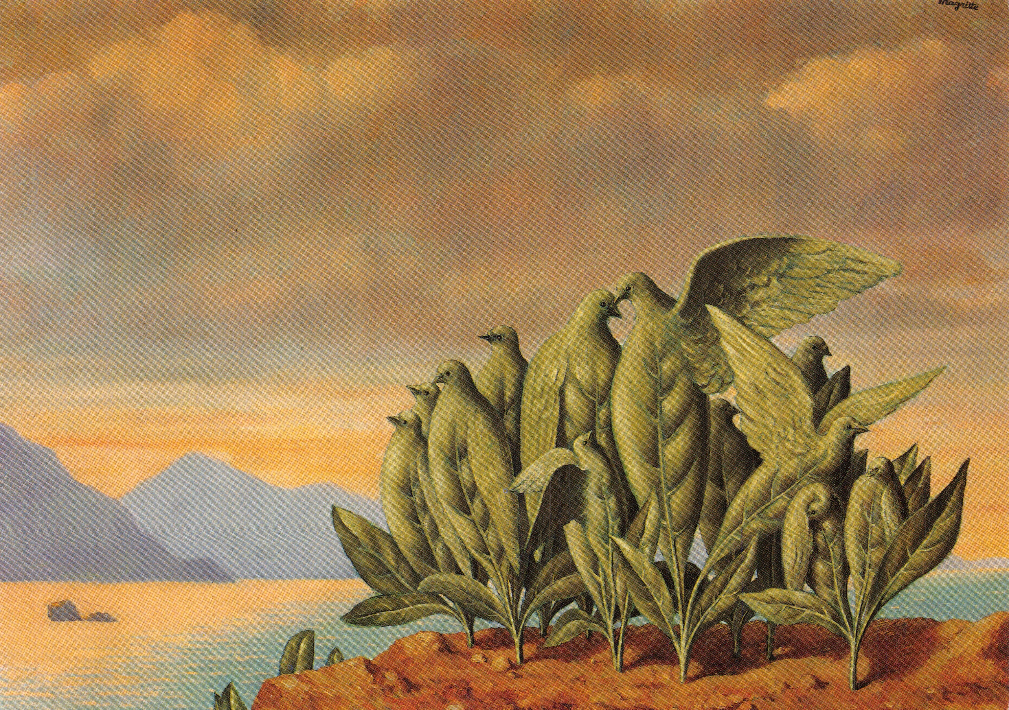 La isla del tesoro — pintura de René Magritte (1942) — editor Sabam, Bruselas
