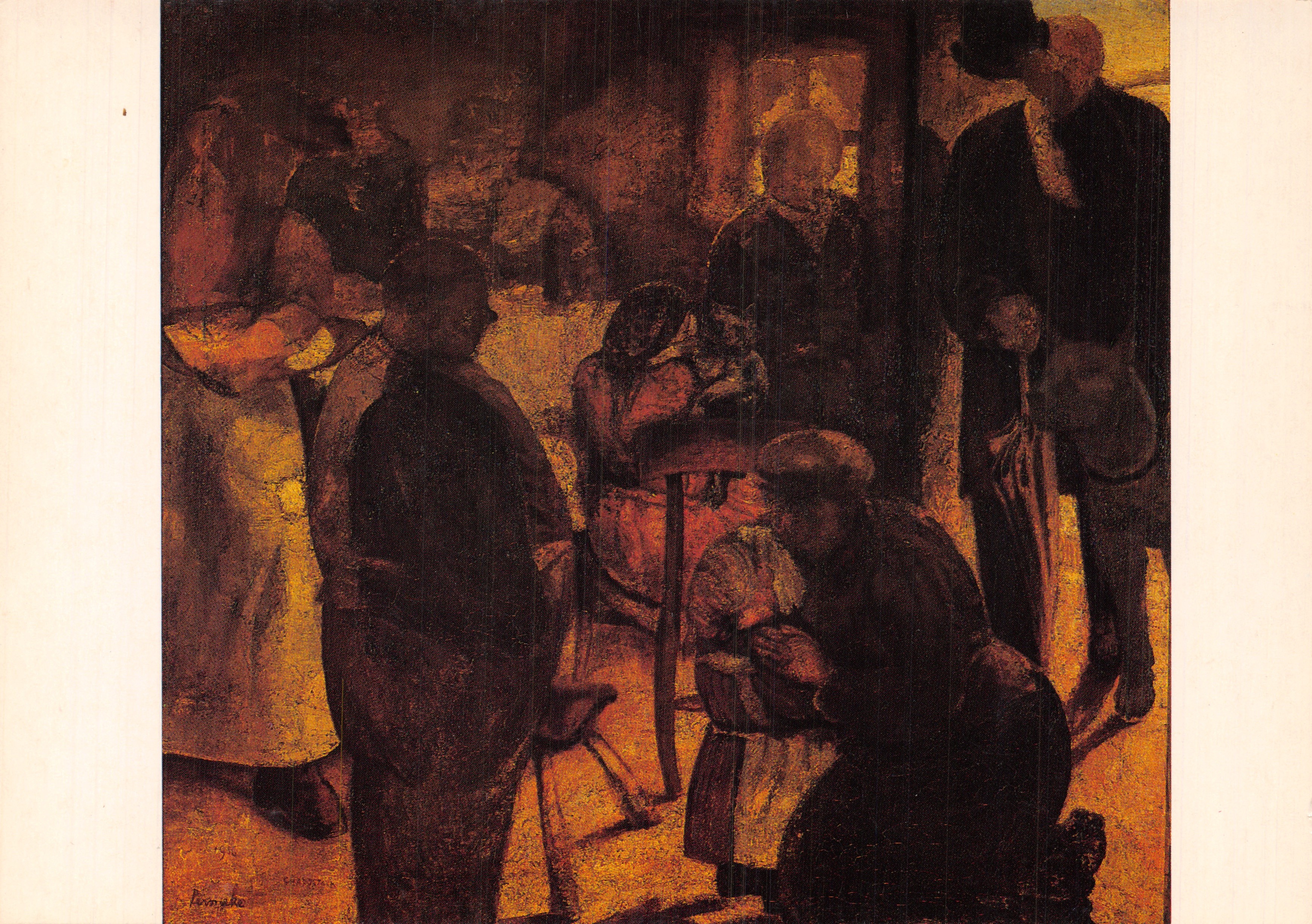 L'étranger — scène intérieure avec groupe de personnages — PERMEKE Constant (1886-1952) / Inv. 4655