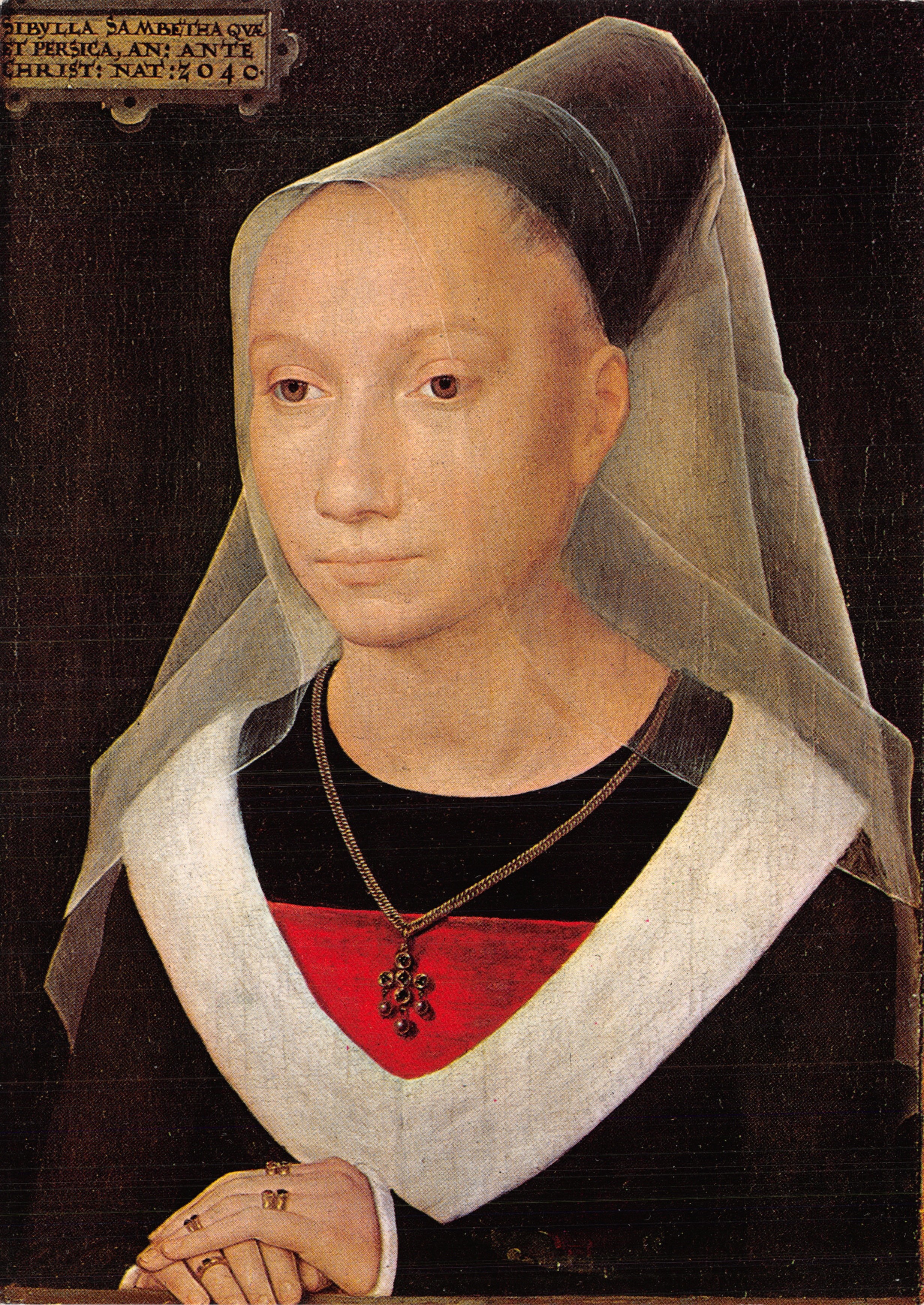 Sibylla Sambetha — Ritratto di donna — Hans Memling, 1480, editore OCMW