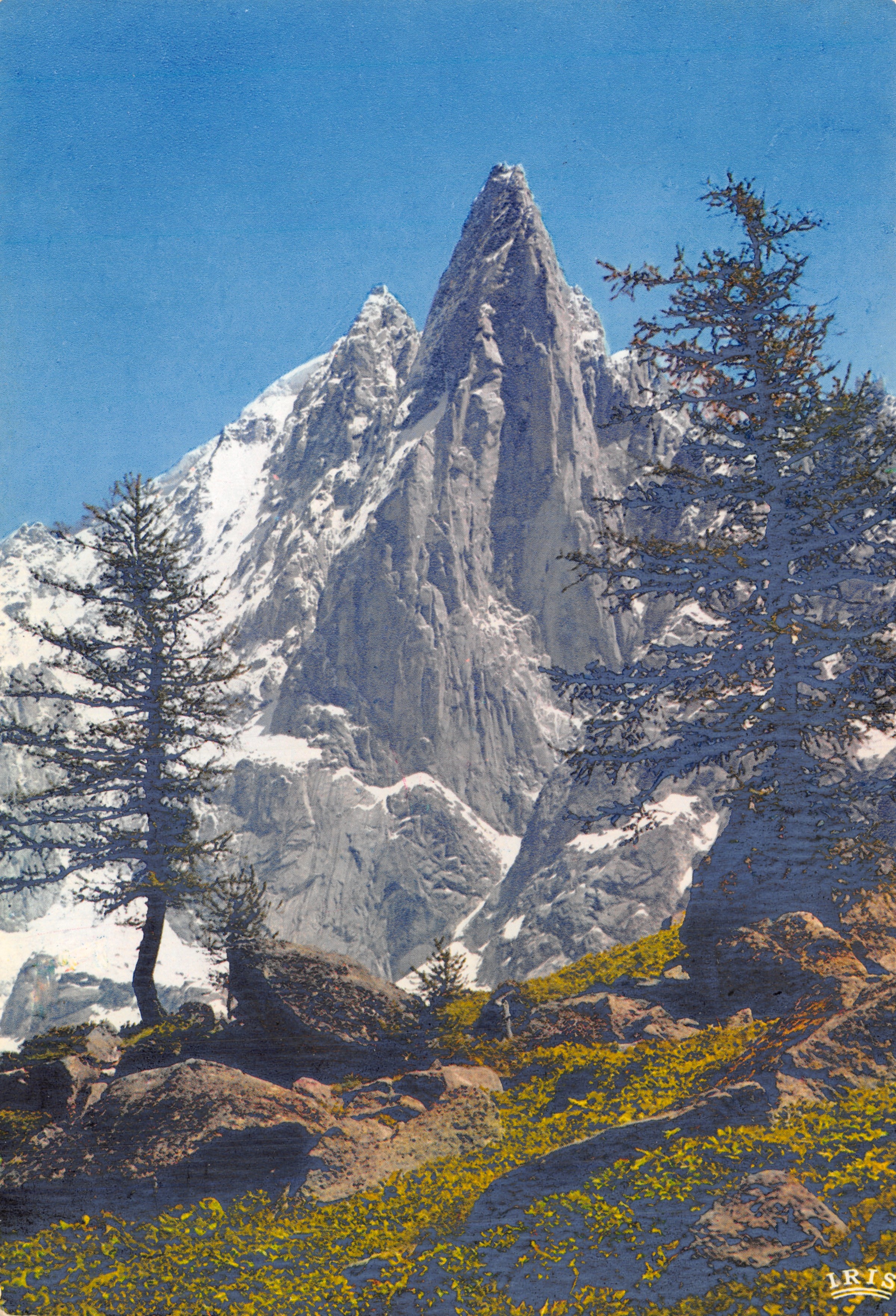 De Drus en de Aiguille Verte — uitzicht vanaf Montenvers — uitgever LUMICAD