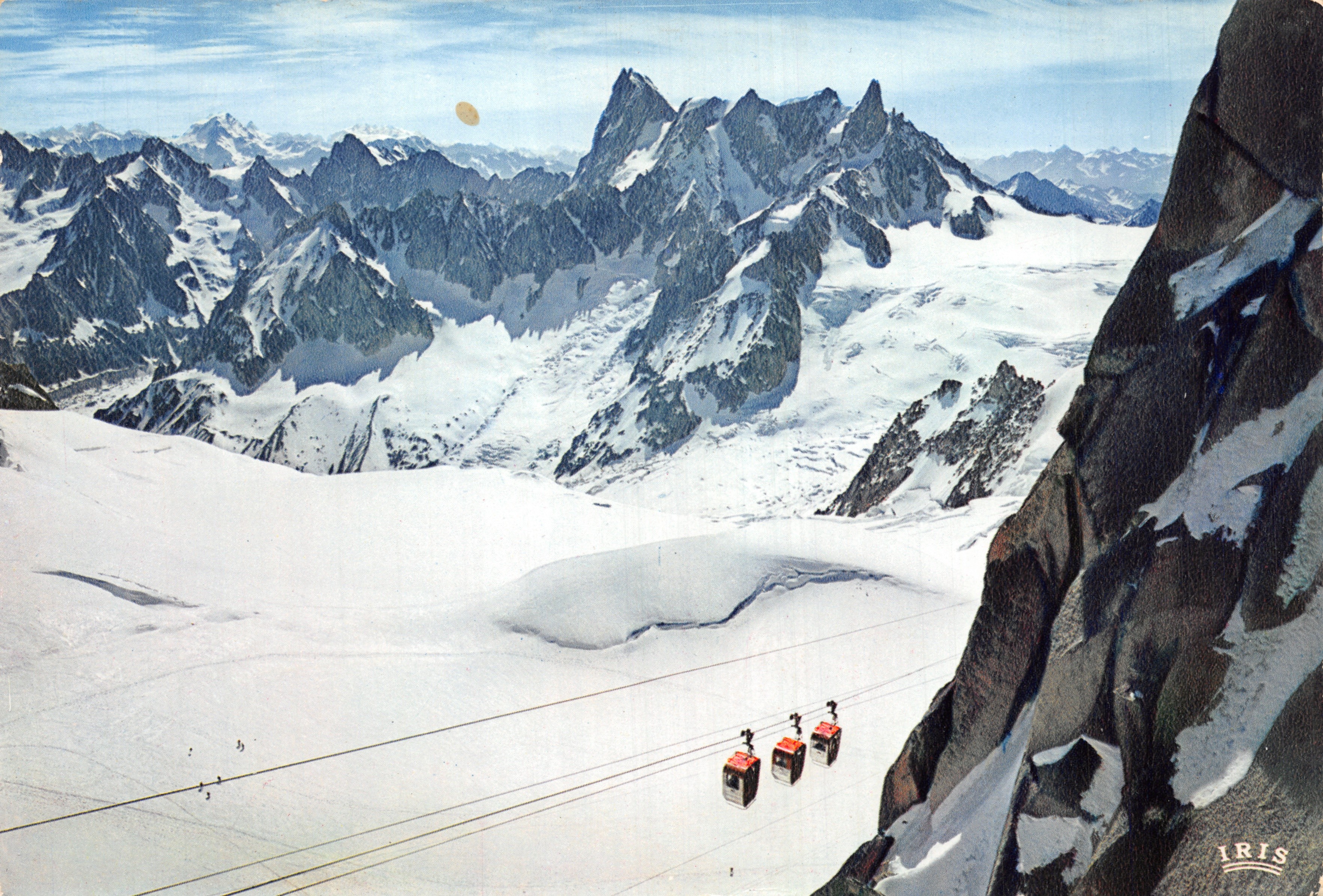Chamonix - Mont-Blanc — Telepherique van de Aiguille du Midi (3842 m) — uitgever IRIS
