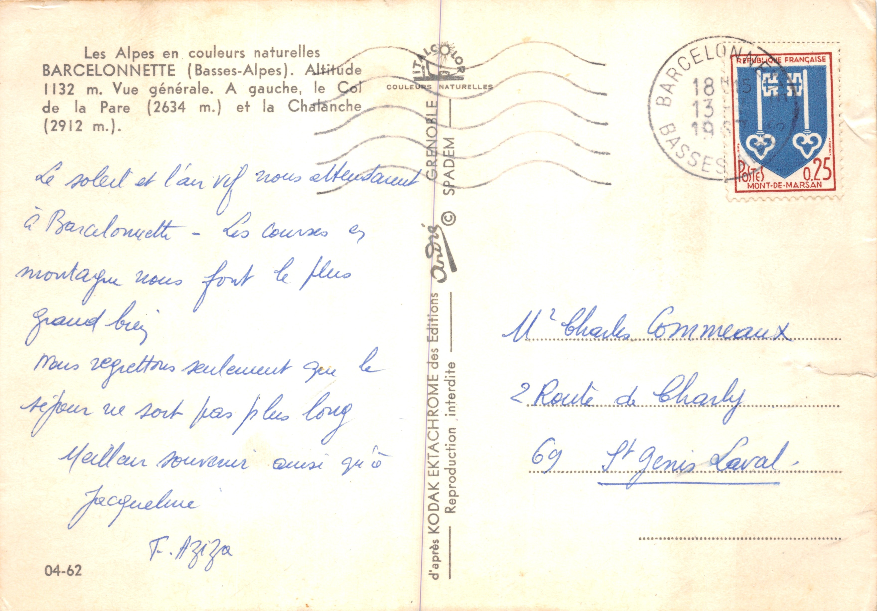Barcelonnette — Vue générale — Éditions SPADÈM — Reverso
