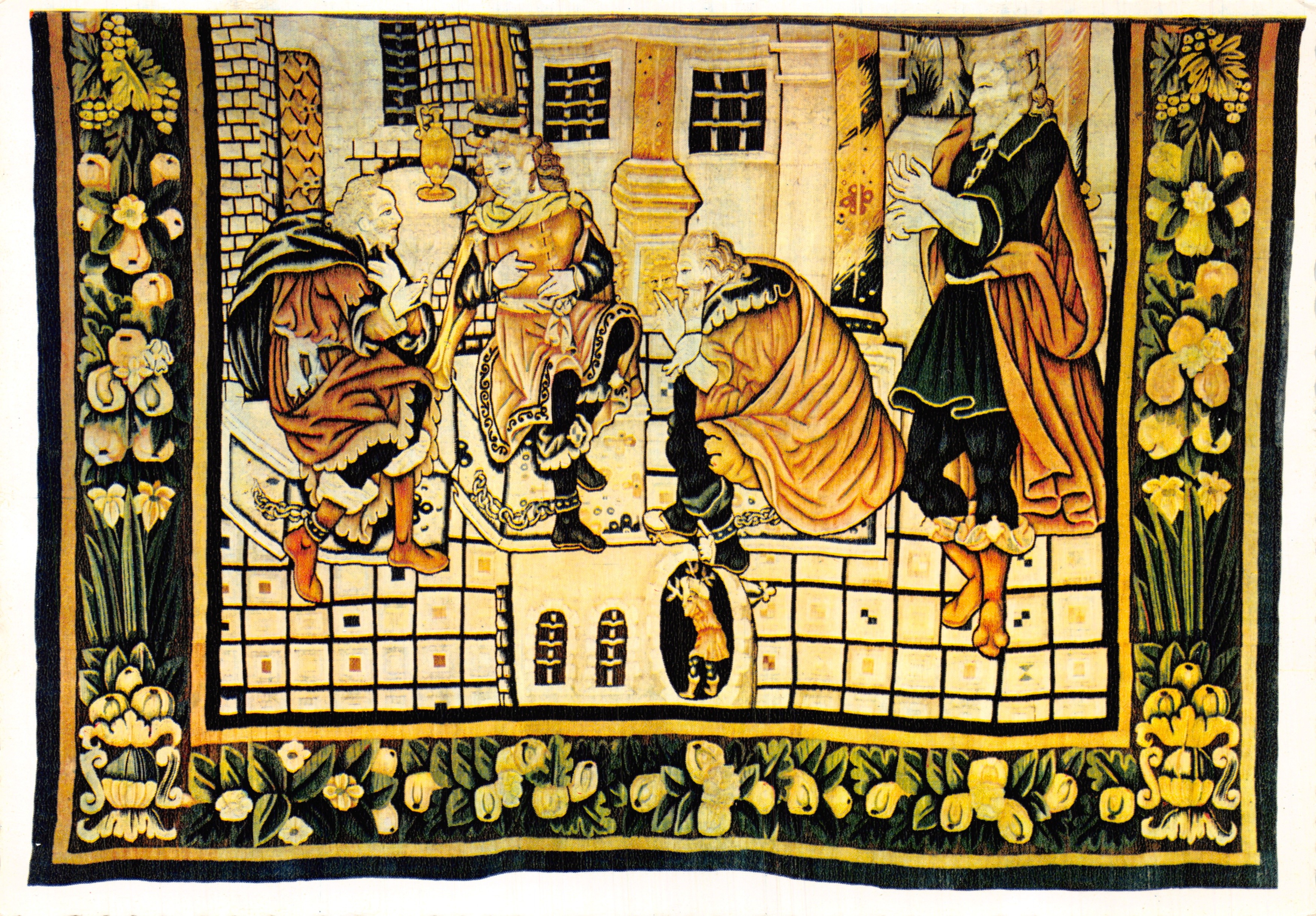Saint-Antoine (Isère) — Tapicería de Aubusson representando al profeta José en la cárcel — Editor Combier, Mâcon