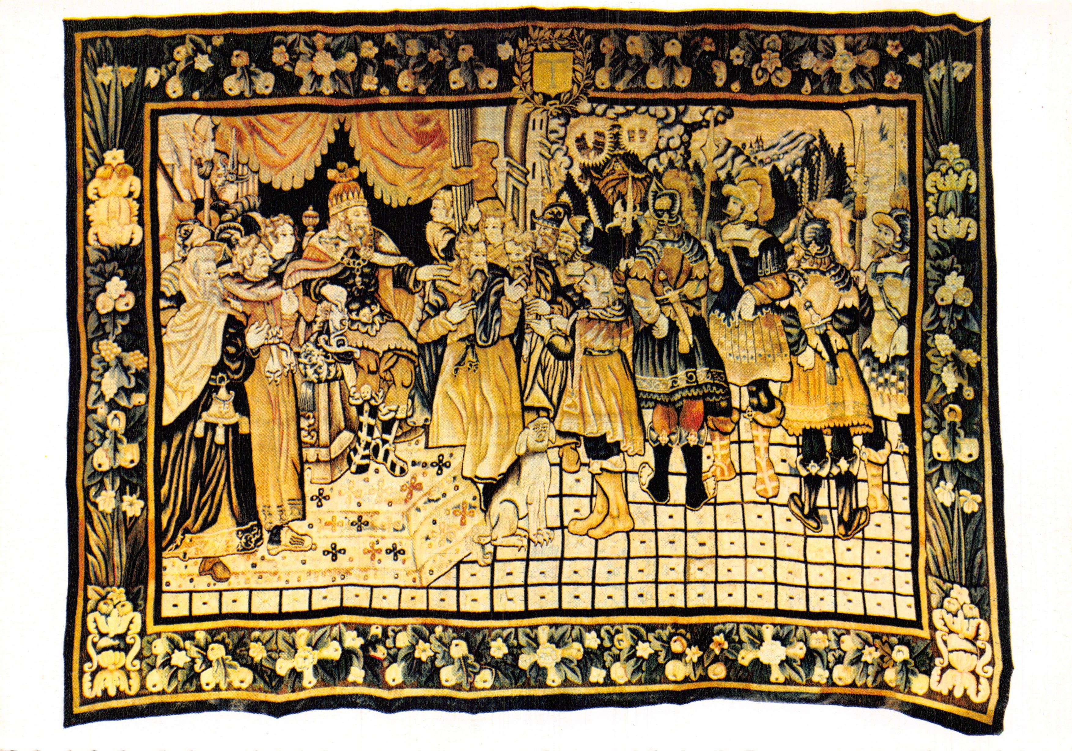 Saint-Antoine (38) — Tapisserie d'Aubusson représentant l'explication des songes au Pharaon — Imprimeur Combier