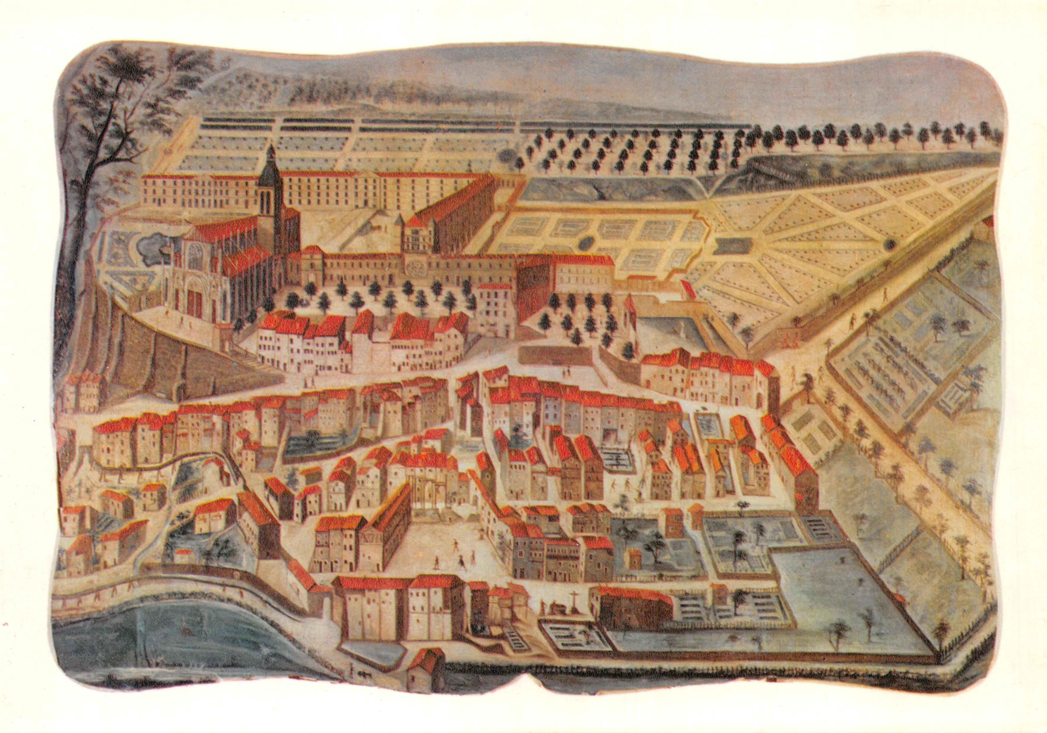 Saint-Antoine (Isère) — Plano antiguo de la Abadía de Saint-Antoine — Editor Comblier, Mâcon