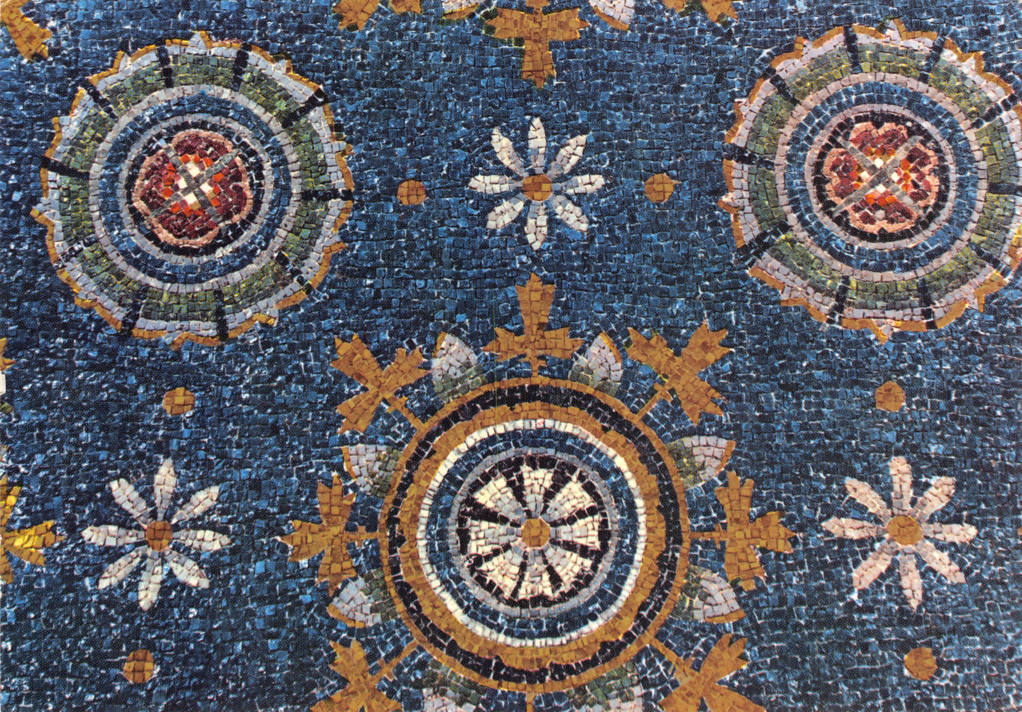 Galla Placidia (V secolo) — dettaglio della volta — editore F.lli Leonardi - Ravenna