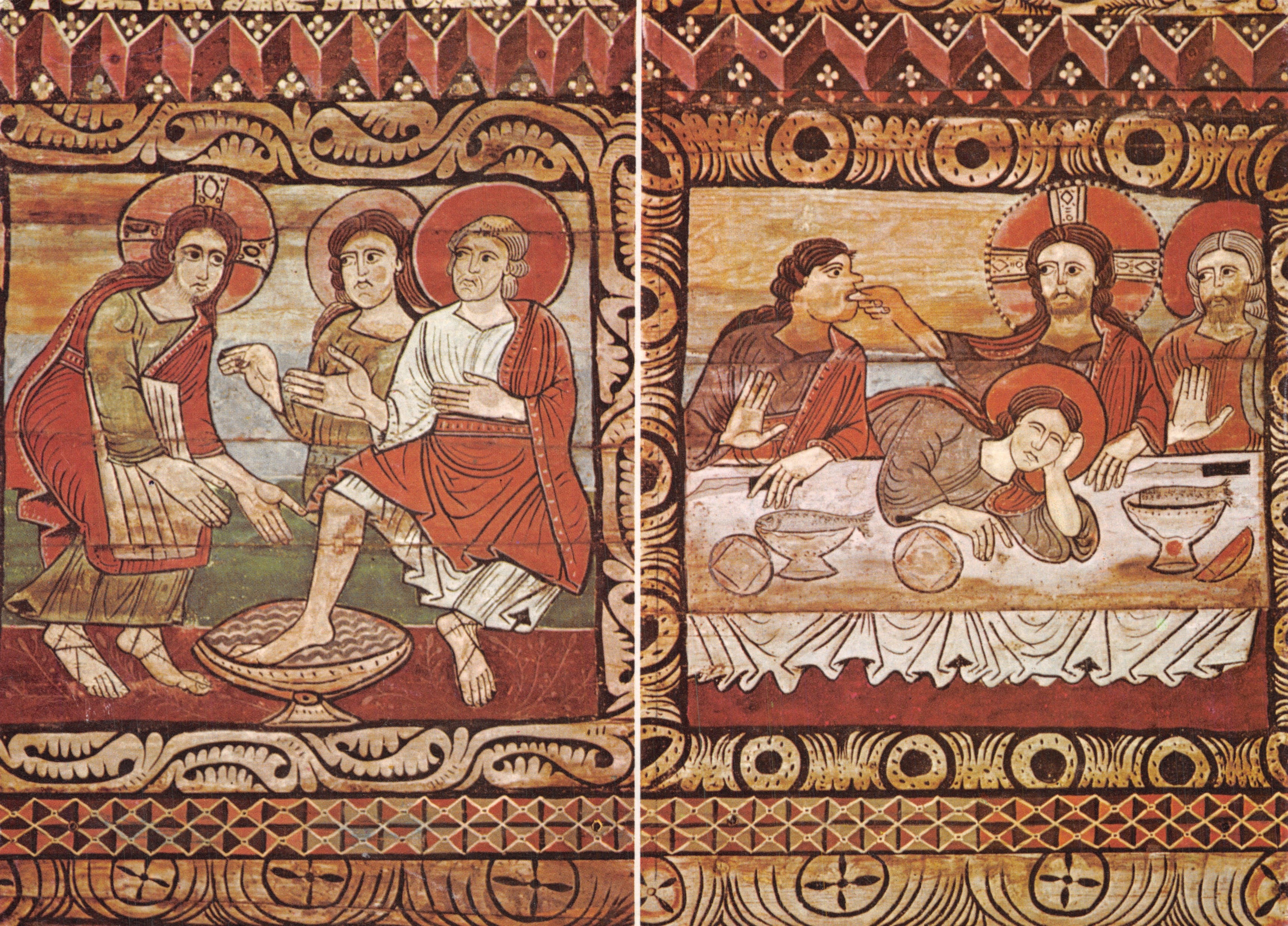 Zillis (Graubünden) — Kirche St. Martin, deux scènes romanes (Feld Nr. 135 et 136) — Reproduktionsverlag Flims-Waldhaus