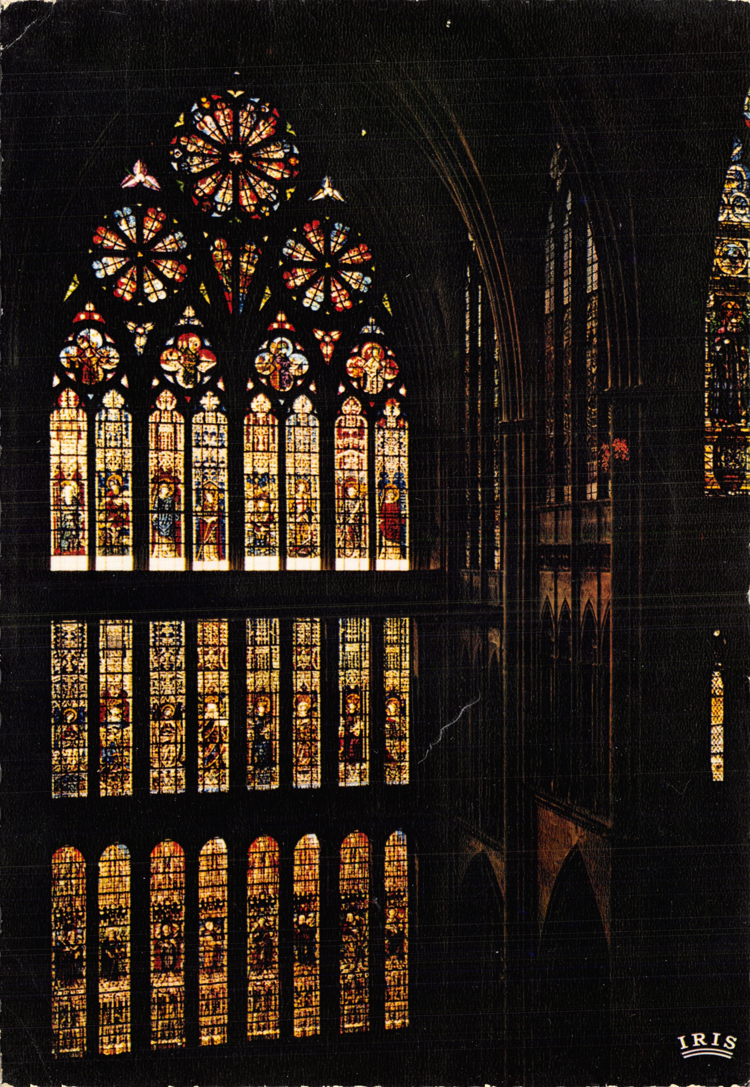 Cathédrale de Metz — Bras sud du transept — vitraux de Théobald de Lixheim (424 m²) — éditeur IRIS
