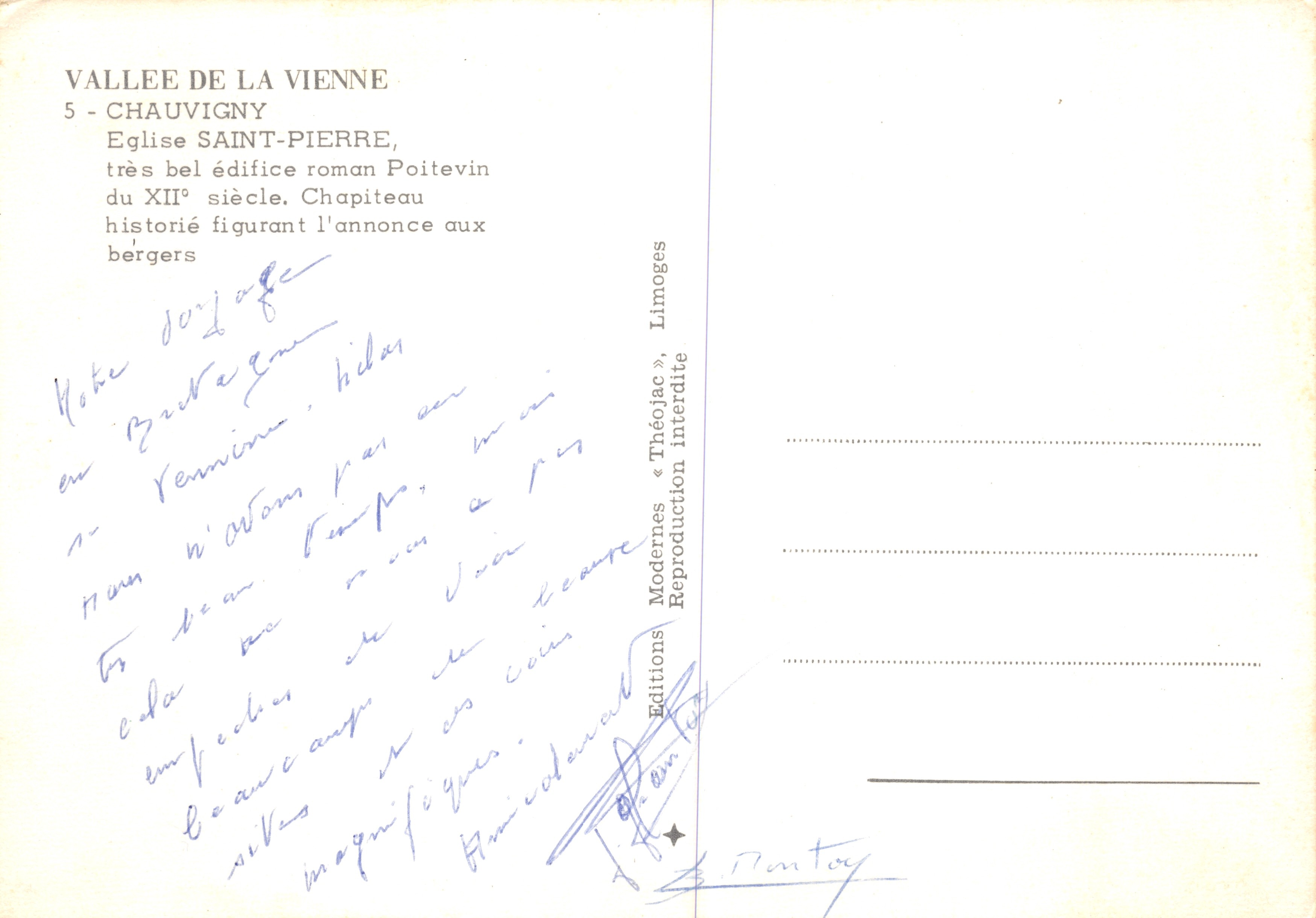Capital of Saint-Pierre Church — Chauvigny, Vienne — Editions Théoïac — Back