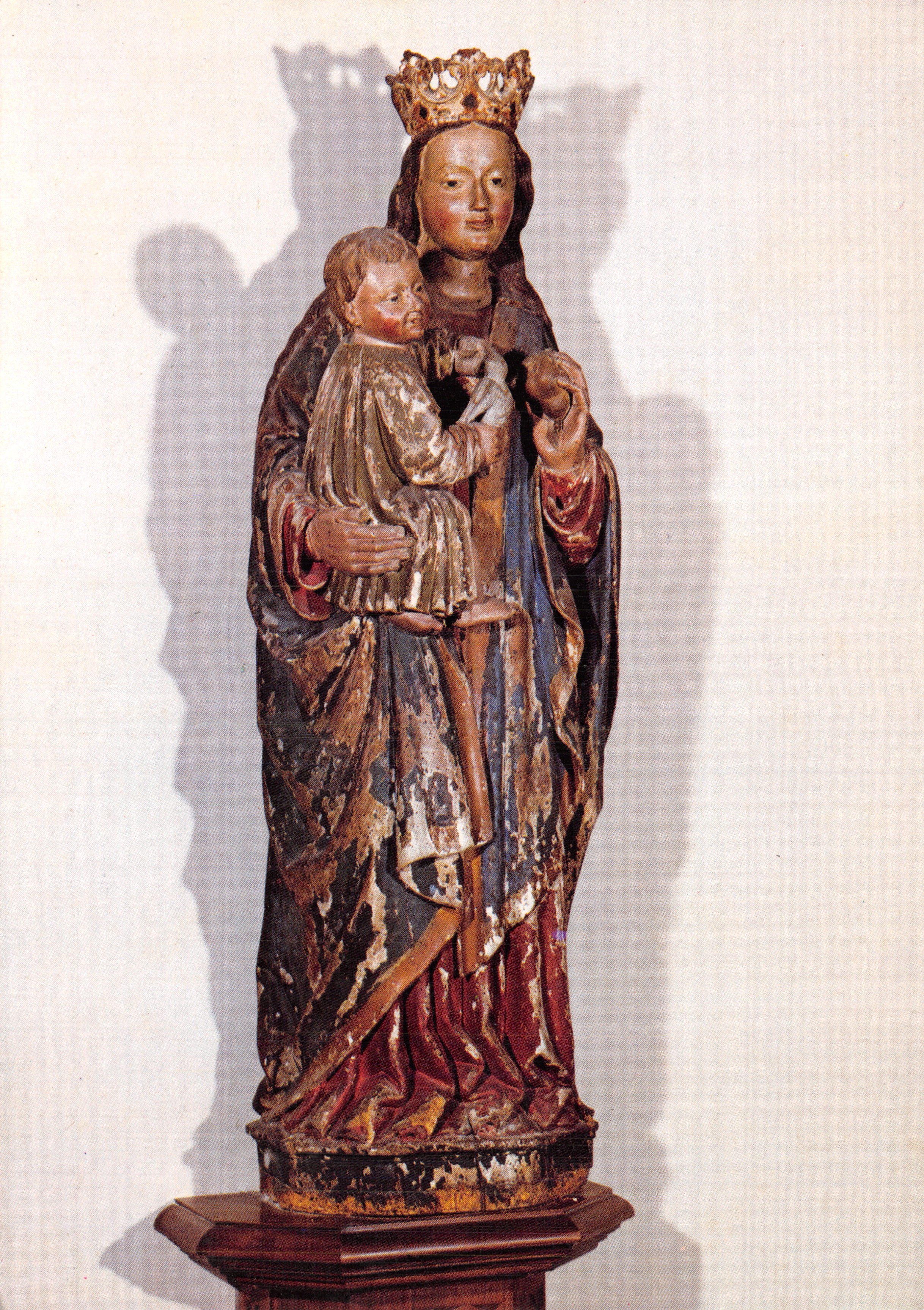 Vergine con Bambino — statua in legno policromo — Santuario di Notre-Dame-de-Myans (Savoie) — Éditions EDY